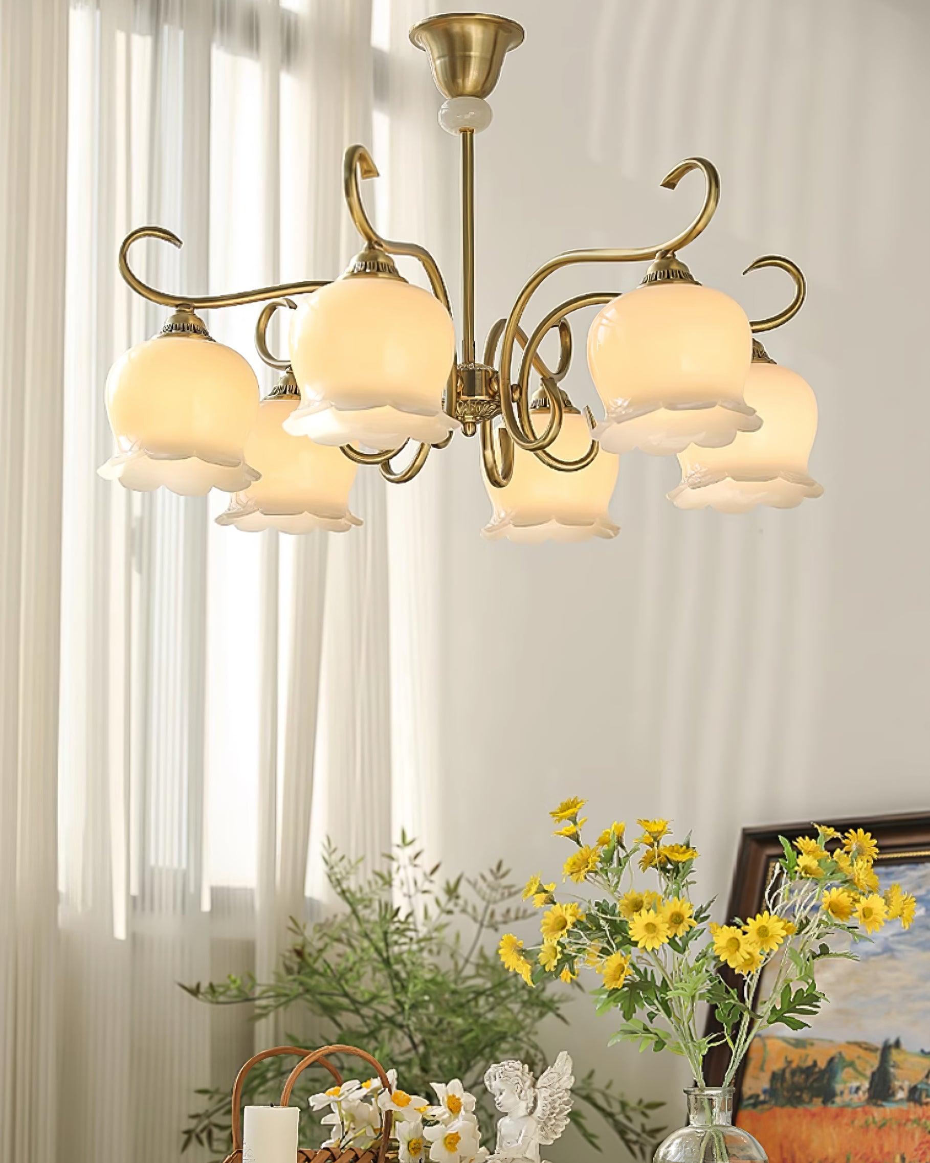 Mullan Lustre Laiton Résine Blanc Or - Neutralighting