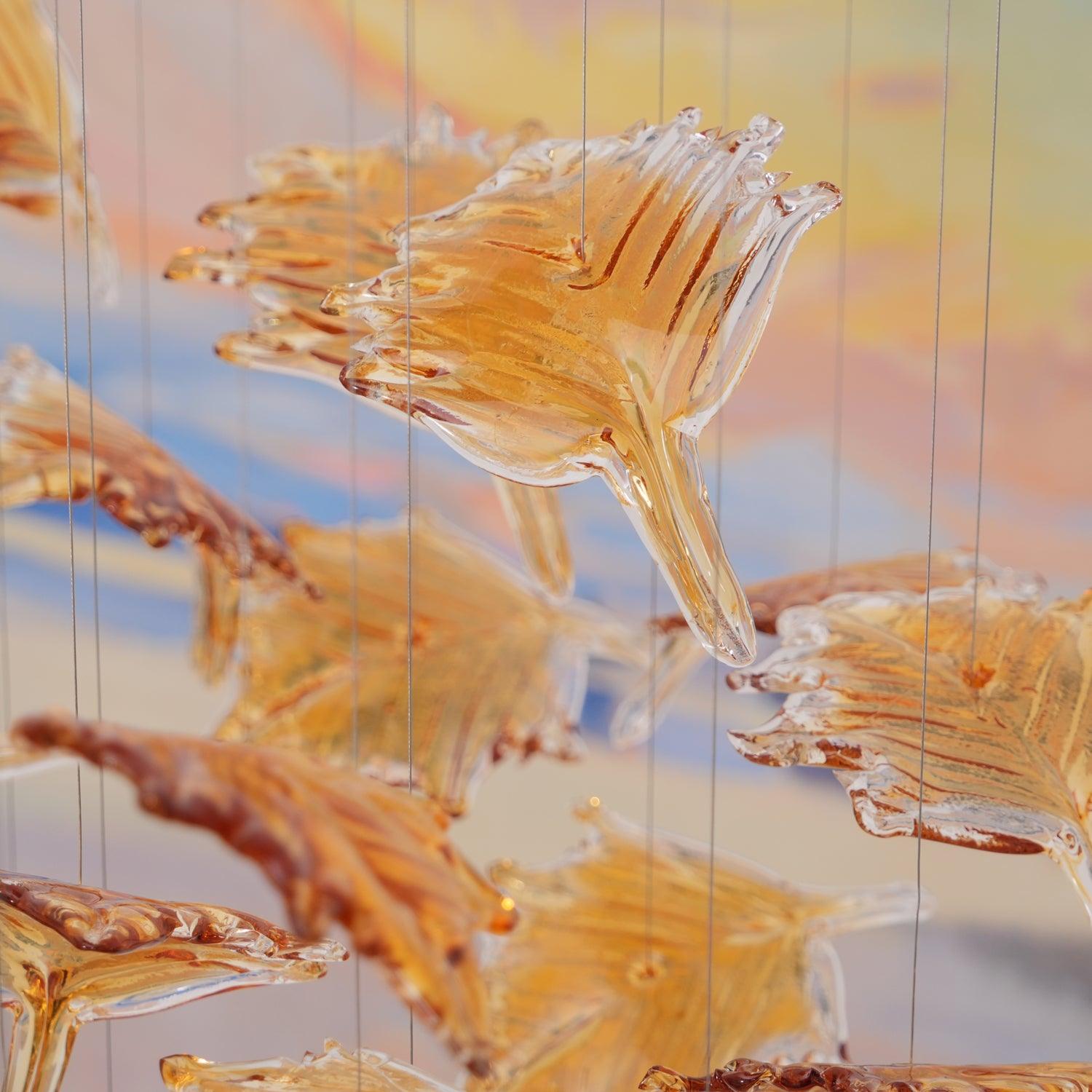 Syraean Lustre en cristal multicolore en forme de feuille d'érable - Neutralighting