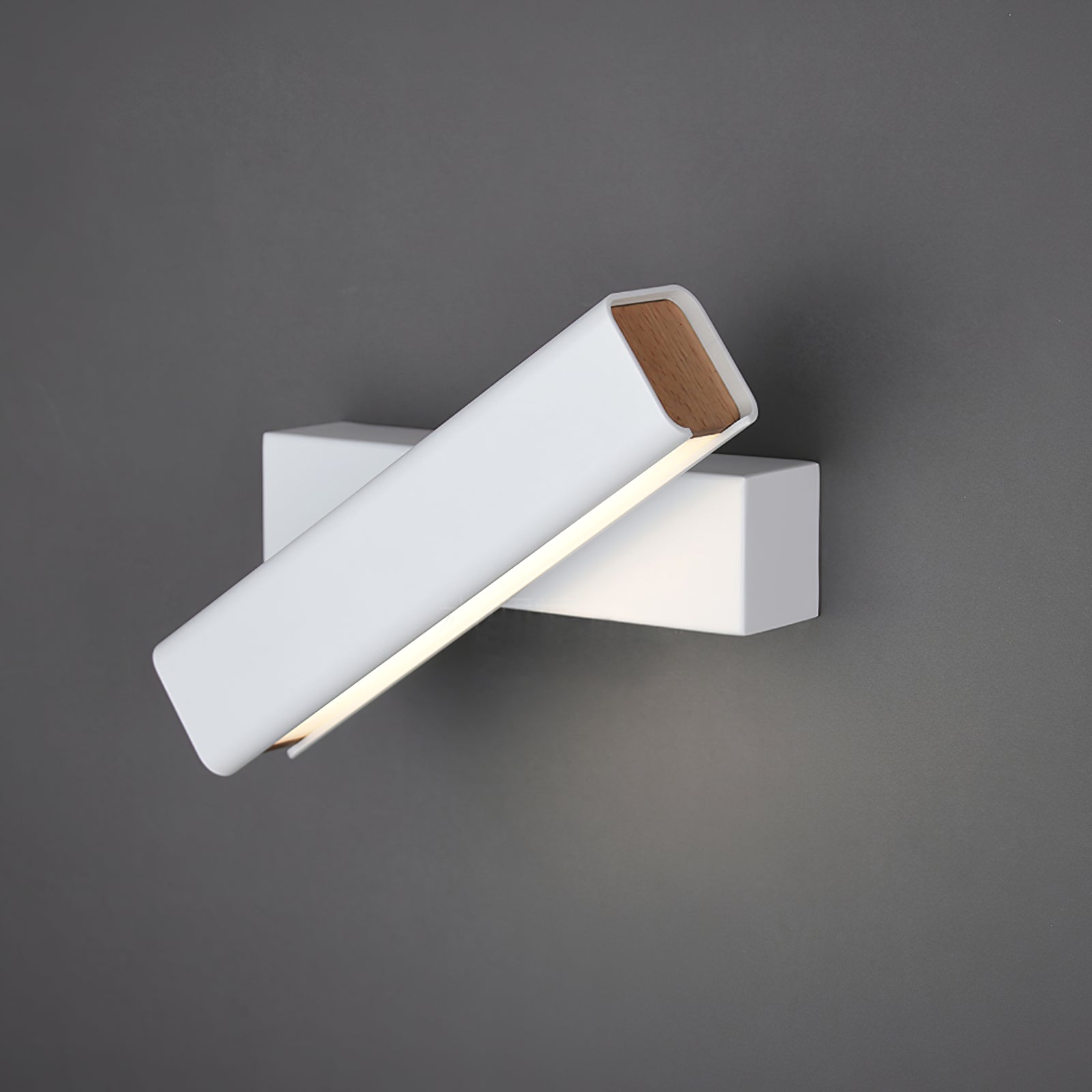 Olvynora Rotating Modern Minimalist Wooden Metal Wall Lamp - Lamp Copper