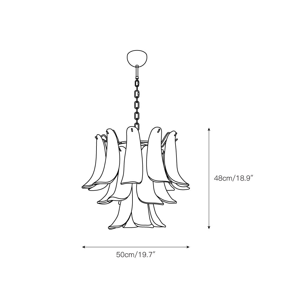 Orshaan Postmodern Luxury Metal Glass Chandelier - Lamp Copper
