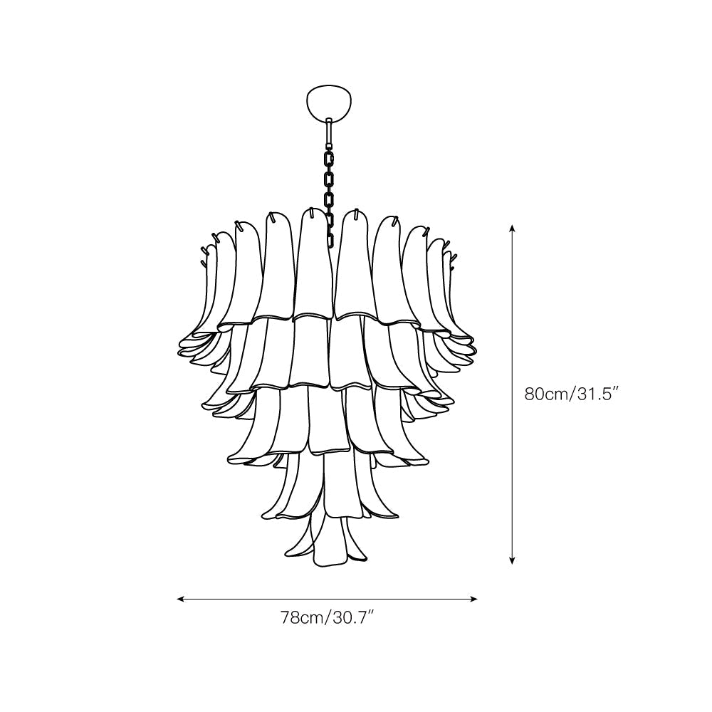 Orshaan Postmodern Luxury Metal Glass Chandelier - Lamp Copper