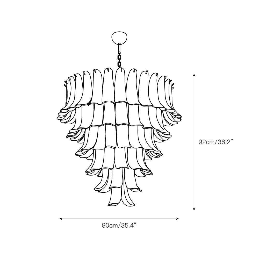 Orshaan Postmodern Luxury Metal Glass Chandelier - Lamp Copper