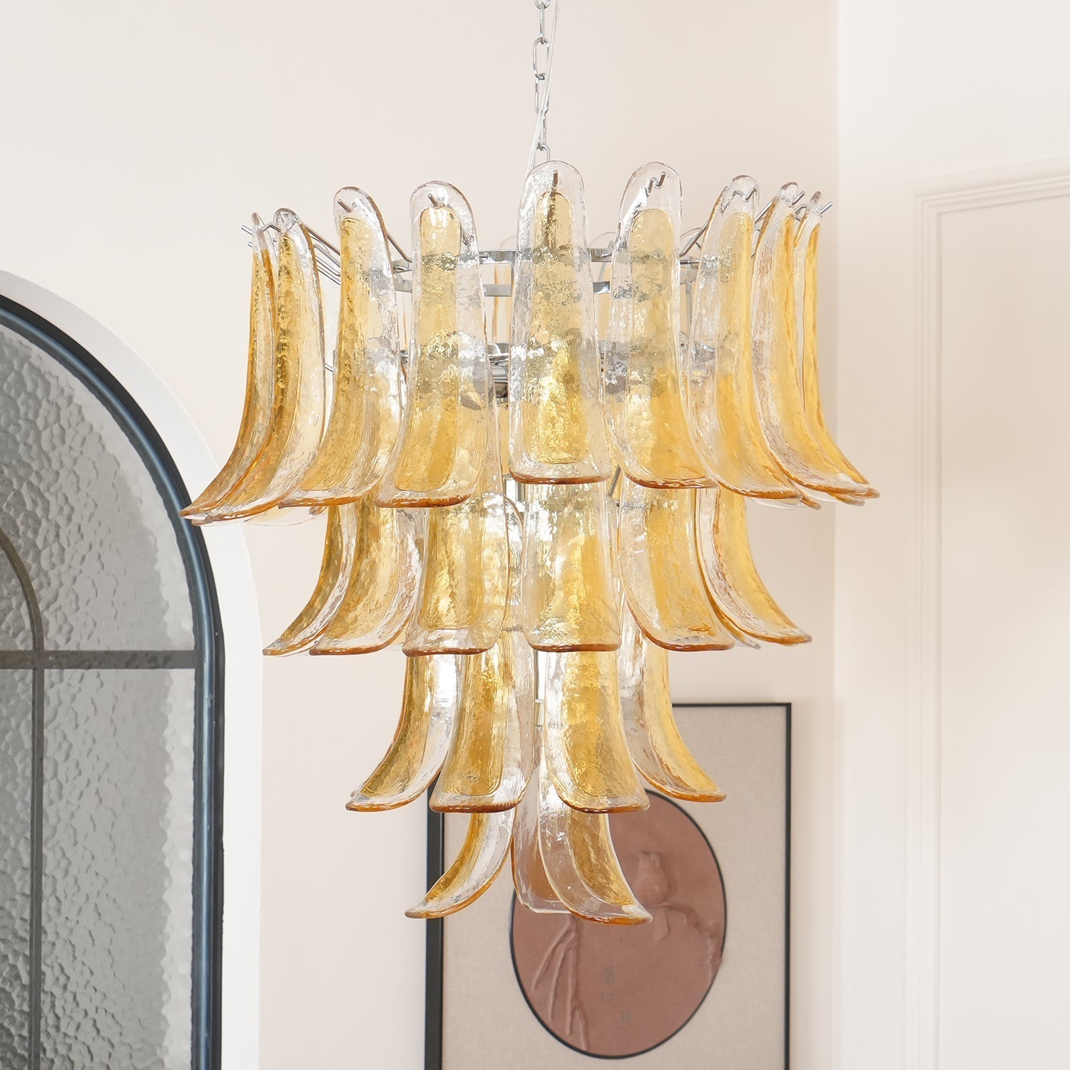 Orshaan Postmodern Luxury Metal Glass Chandelier - Lamp Copper