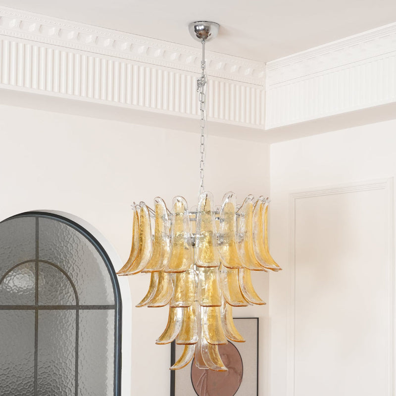Orshaan Postmodern Luxury Metal Glass Chandelier - Lamp Copper