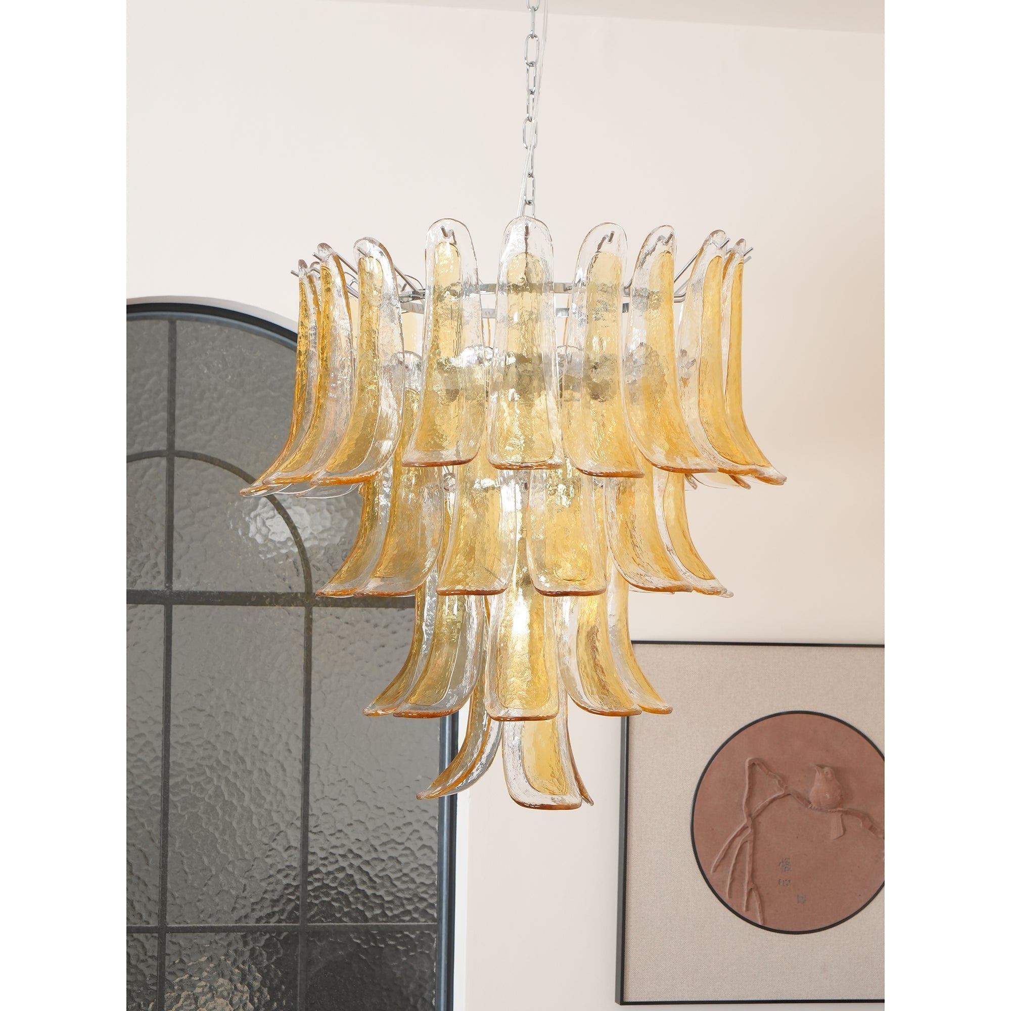 Orshaan Postmodern Luxury Metal Glass Chandelier - Lamp Copper