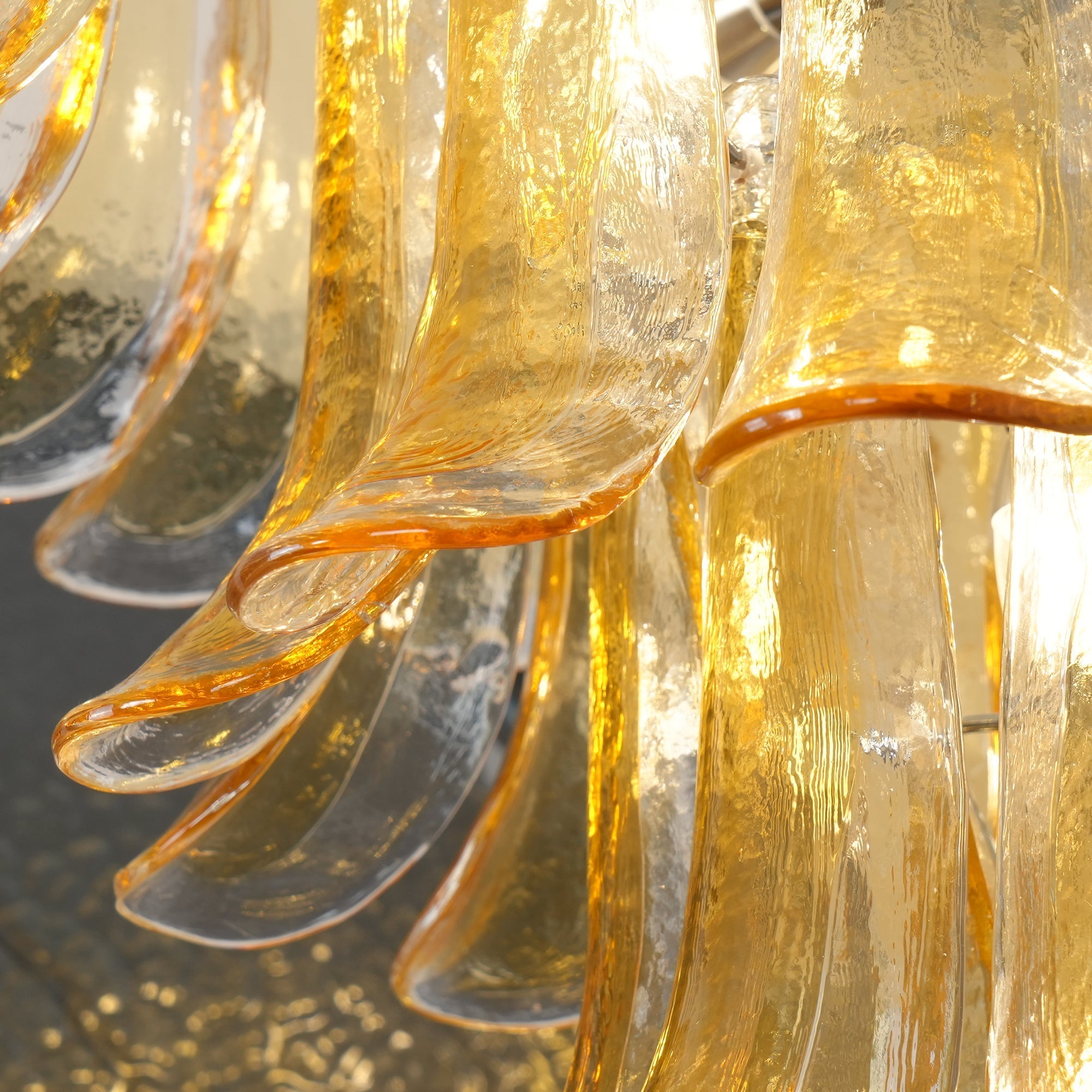 Orshaan Postmodern Luxury Metal Glass Chandelier - Lamp Copper