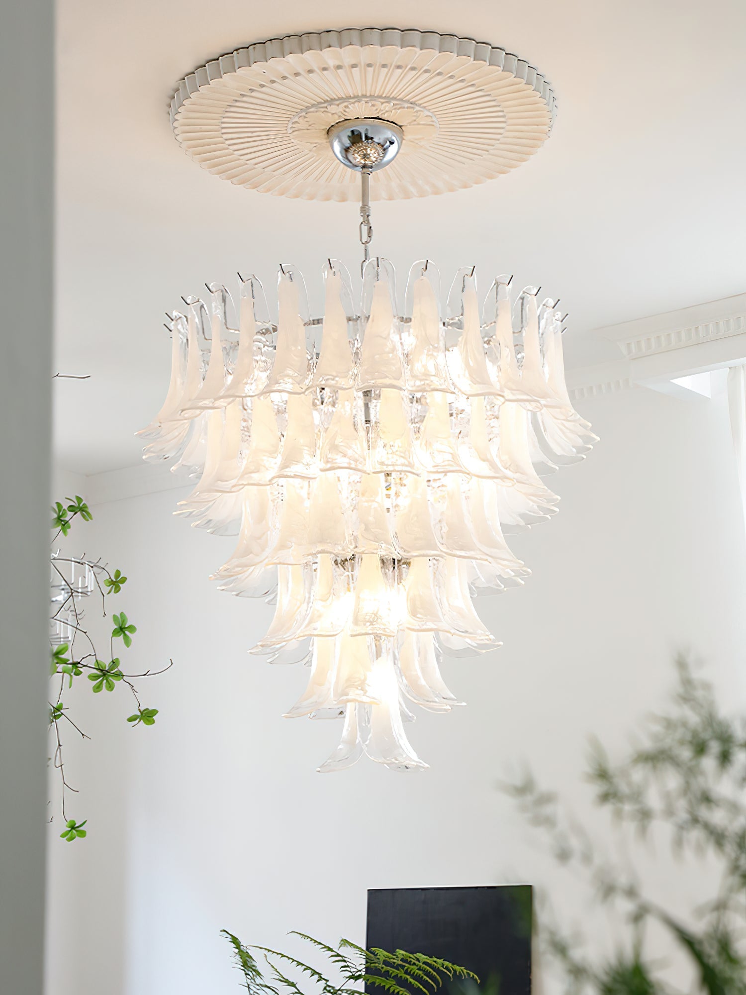 Orshaan Postmodern Luxury Metal Glass Chandelier - Lamp Copper
