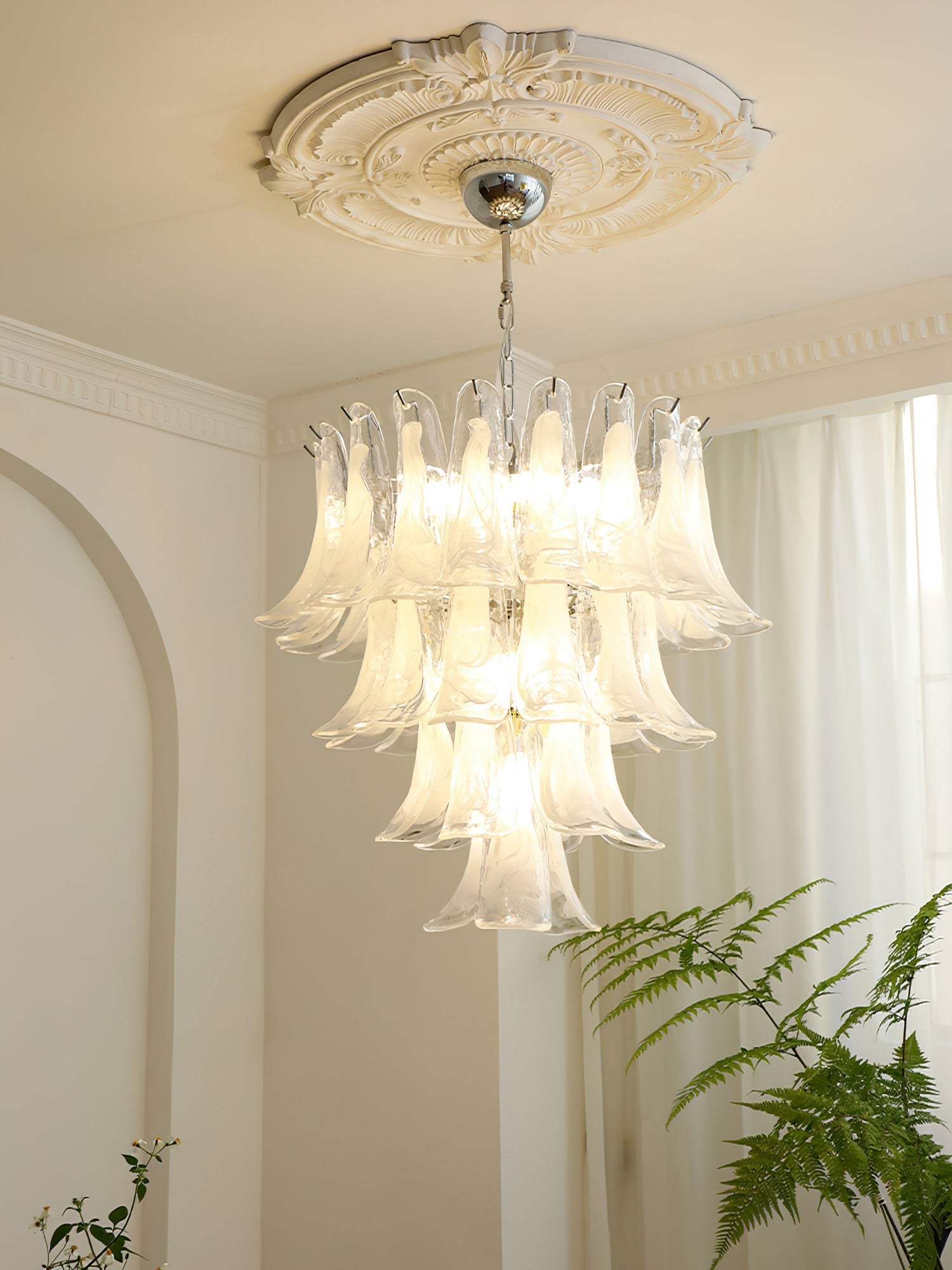 Orshaan Postmodern Luxury Metal Glass Chandelier - Lamp Copper
