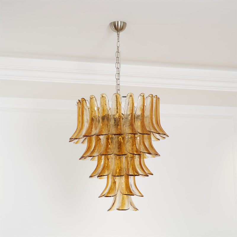 Orshaan Postmodern Luxury Metal Glass Chandelier - Lamp Copper