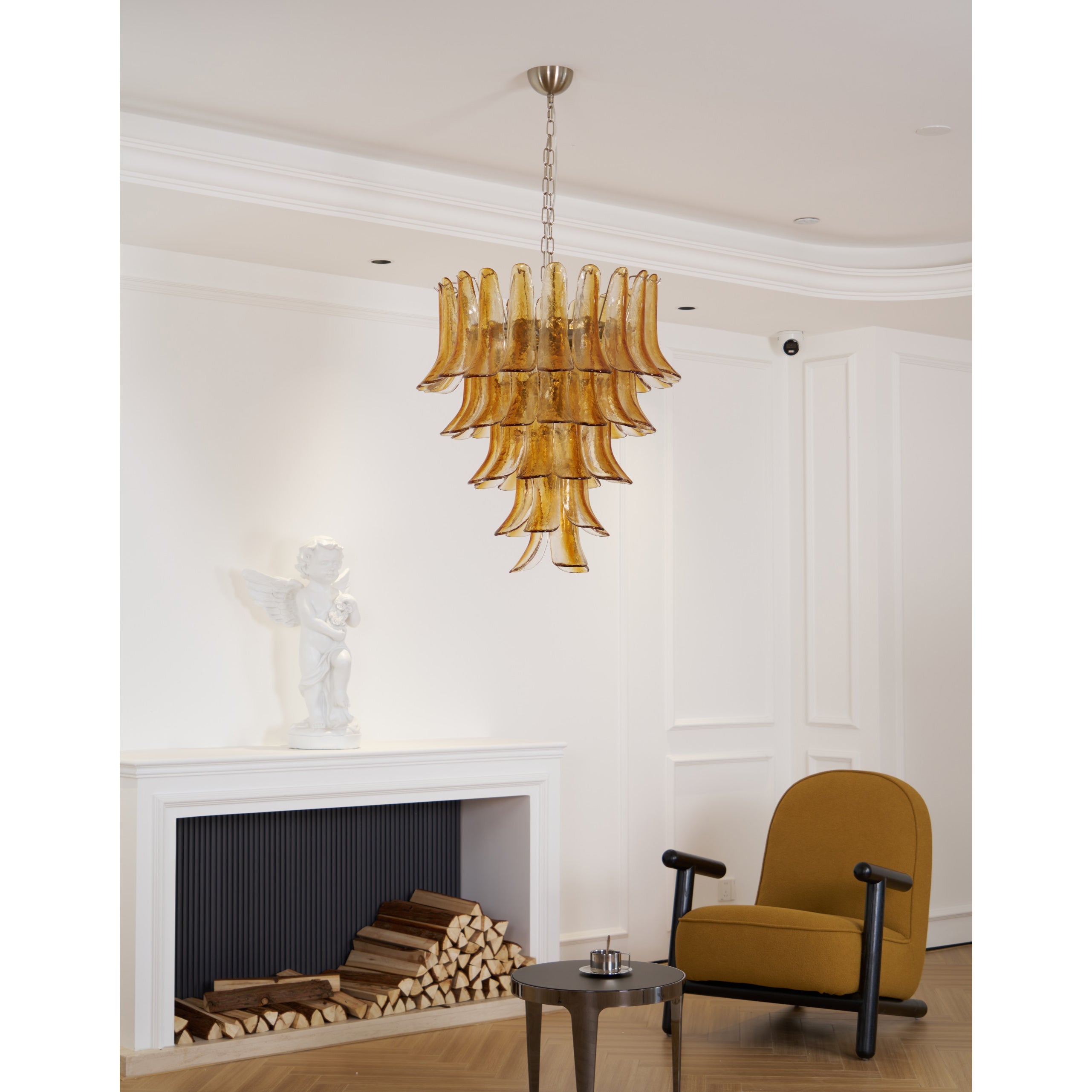 Orshaan Postmodern Luxury Metal Glass Chandelier - Lamp Copper
