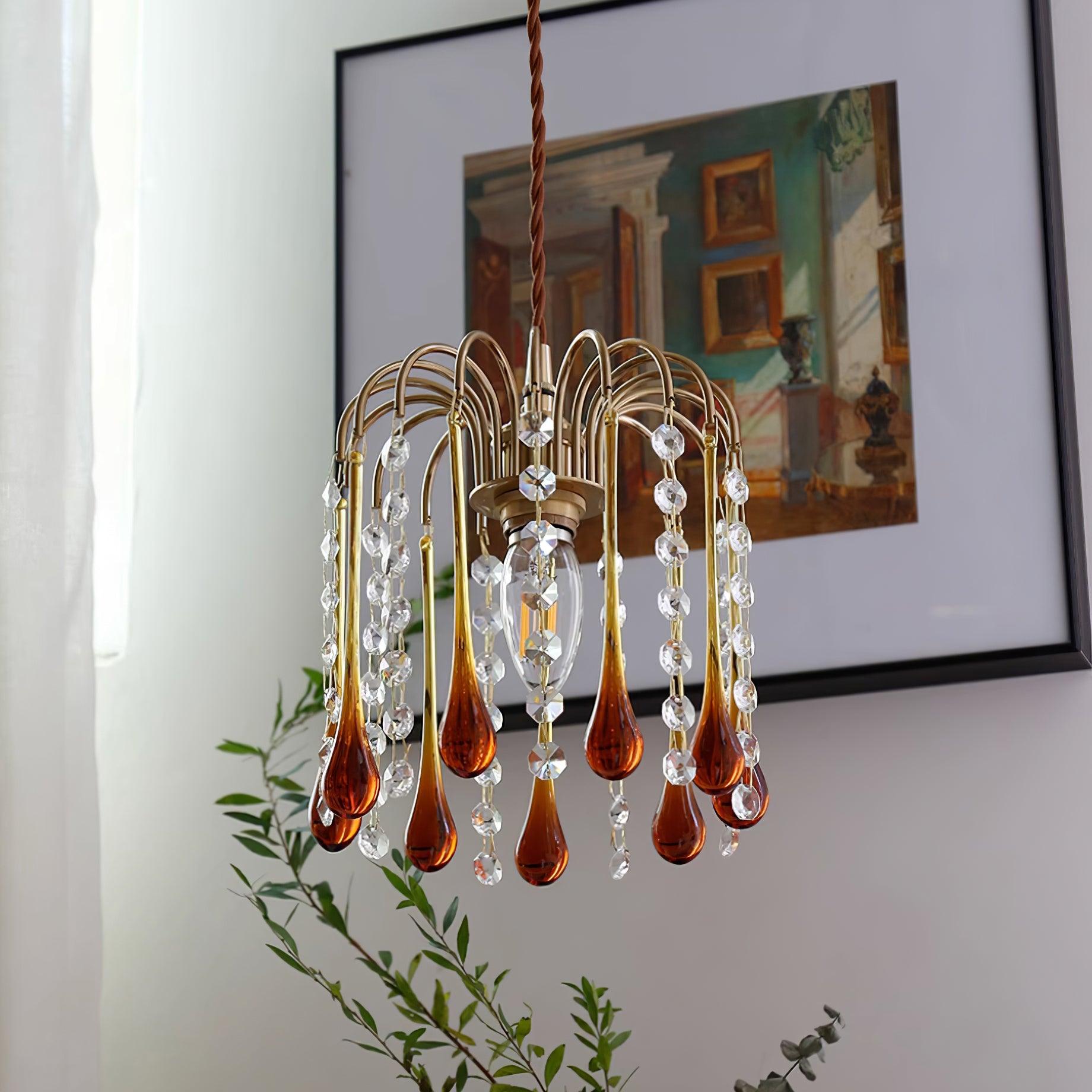 Murano Suspension en Cristal à Niveaux Cascade - Neutralighting