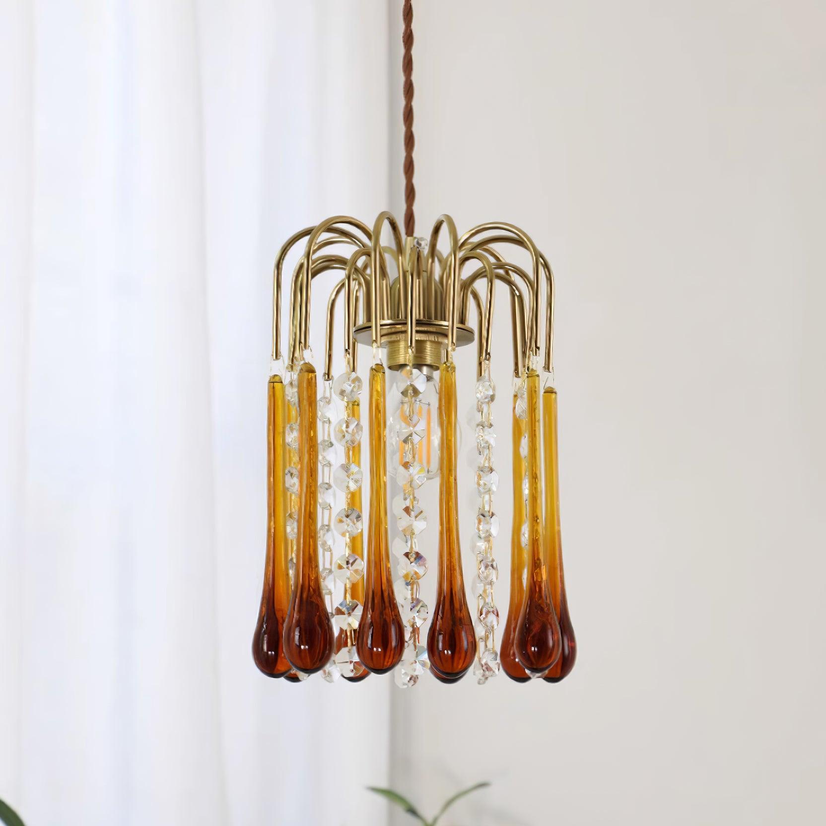 Murano Suspension en Cristal à Niveaux Cascade - Neutralighting