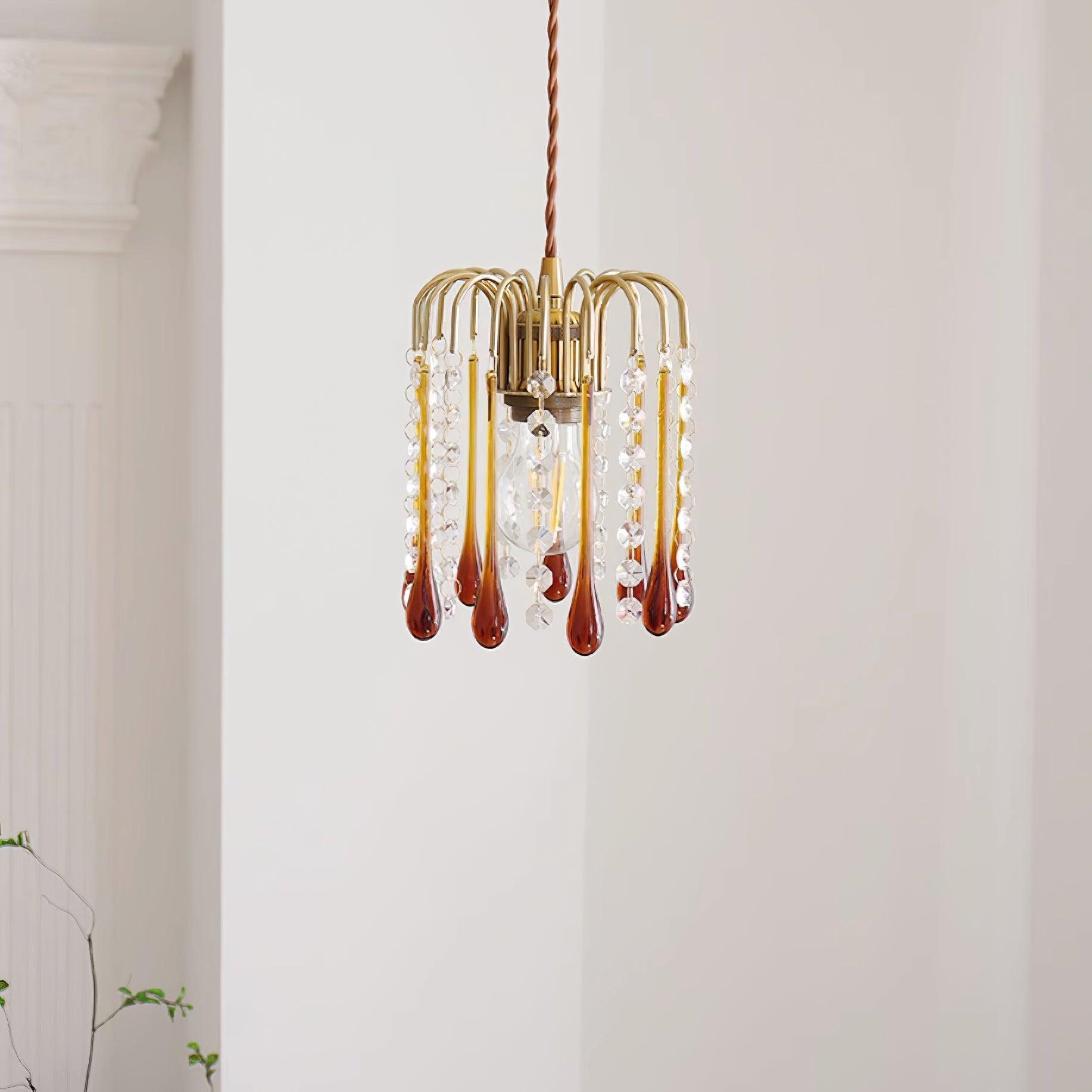 Murano Suspension en Cristal à Niveaux Cascade - Neutralighting