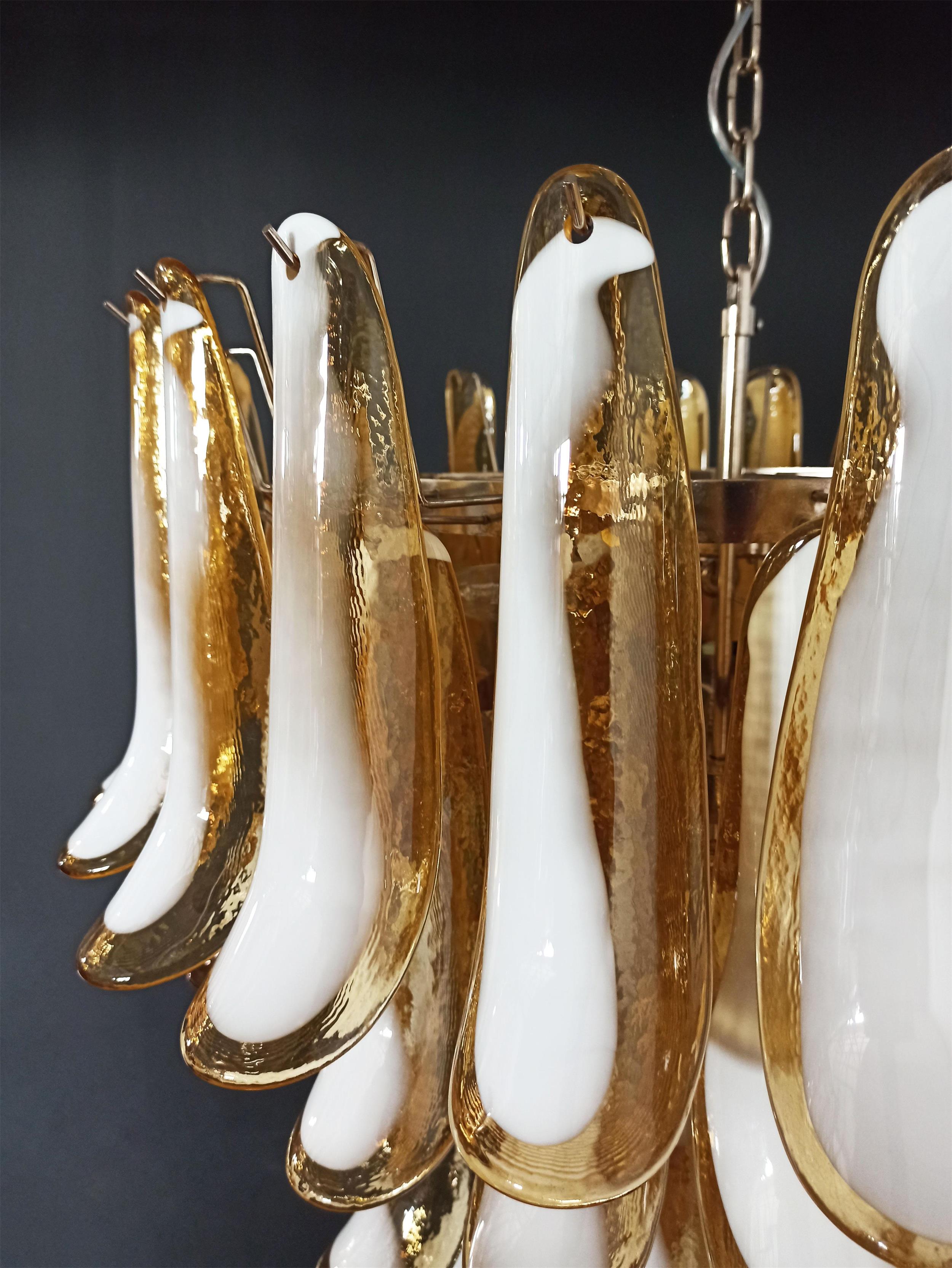 Alsorisra Postmodern Luxury Petal Glass Chandelier - Lamp Copper