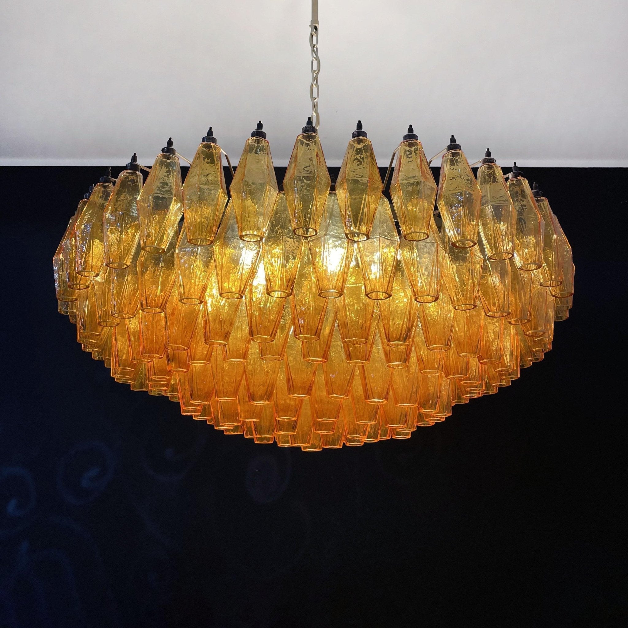 Murano Chandelier Ambre Superposé Ovale - Neutralighting