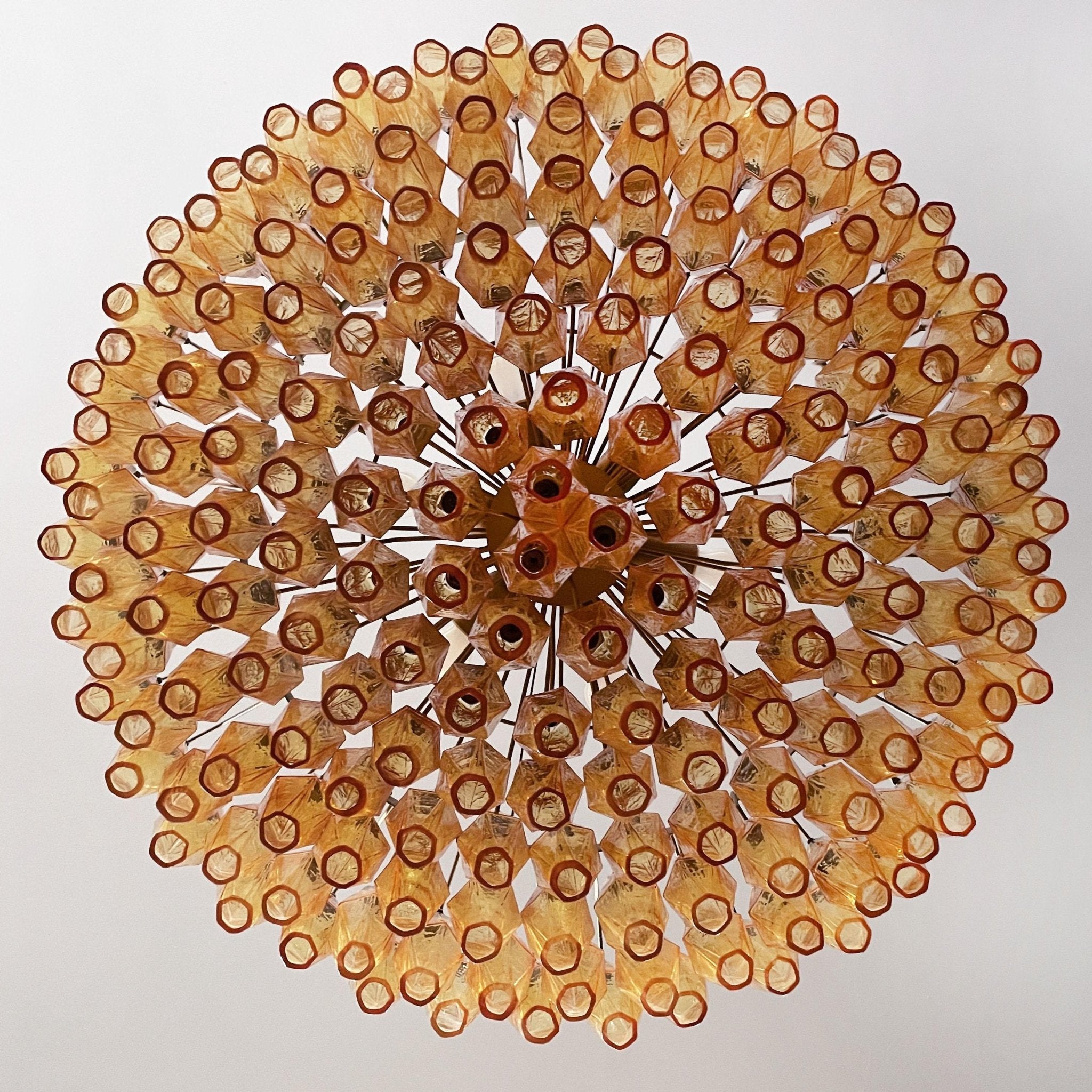 Murano Chandelier Ambre Superposé Ovale - Neutralighting