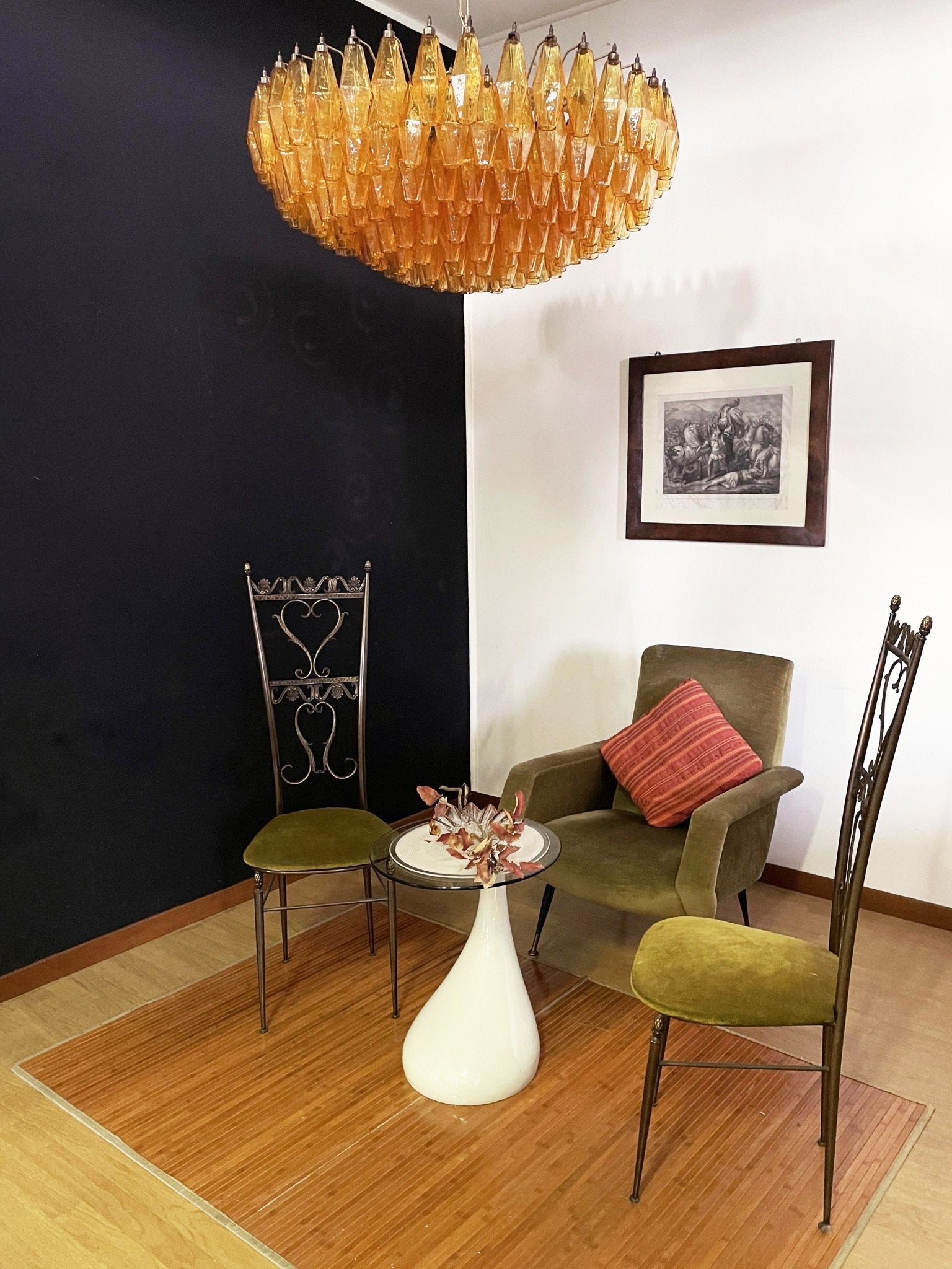 Murano Chandelier Ambre Superposé Ovale - Neutralighting