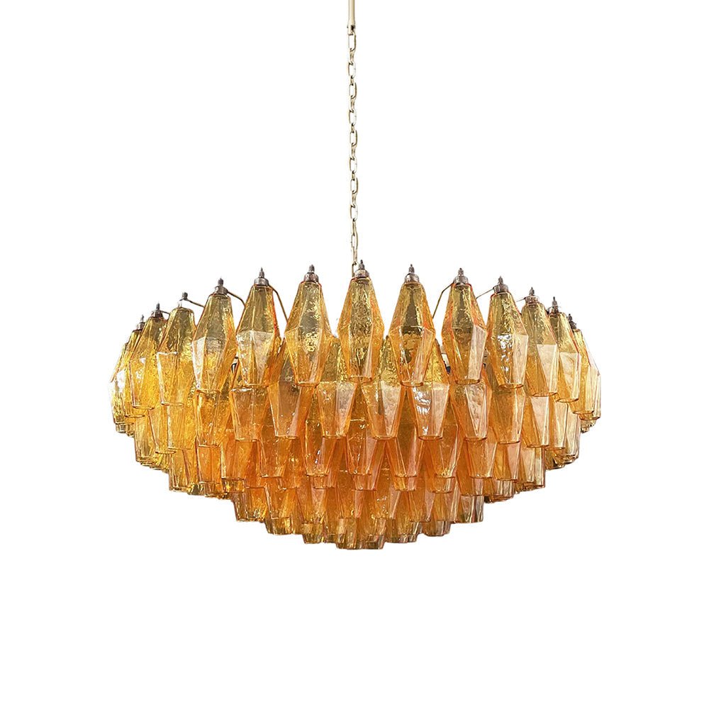 Murano Chandelier Ambre Superposé Ovale - Neutralighting