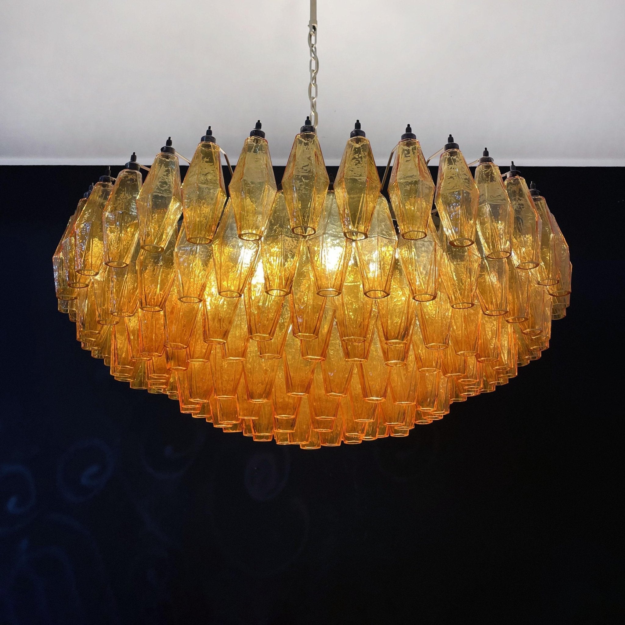 Murano Chandelier Ambre Superposé Ovale - Neutralighting