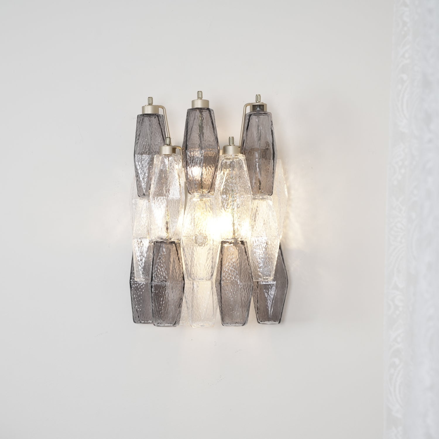 Aurora Wall Lamp Rhombus Glass Tiered - Letslighting