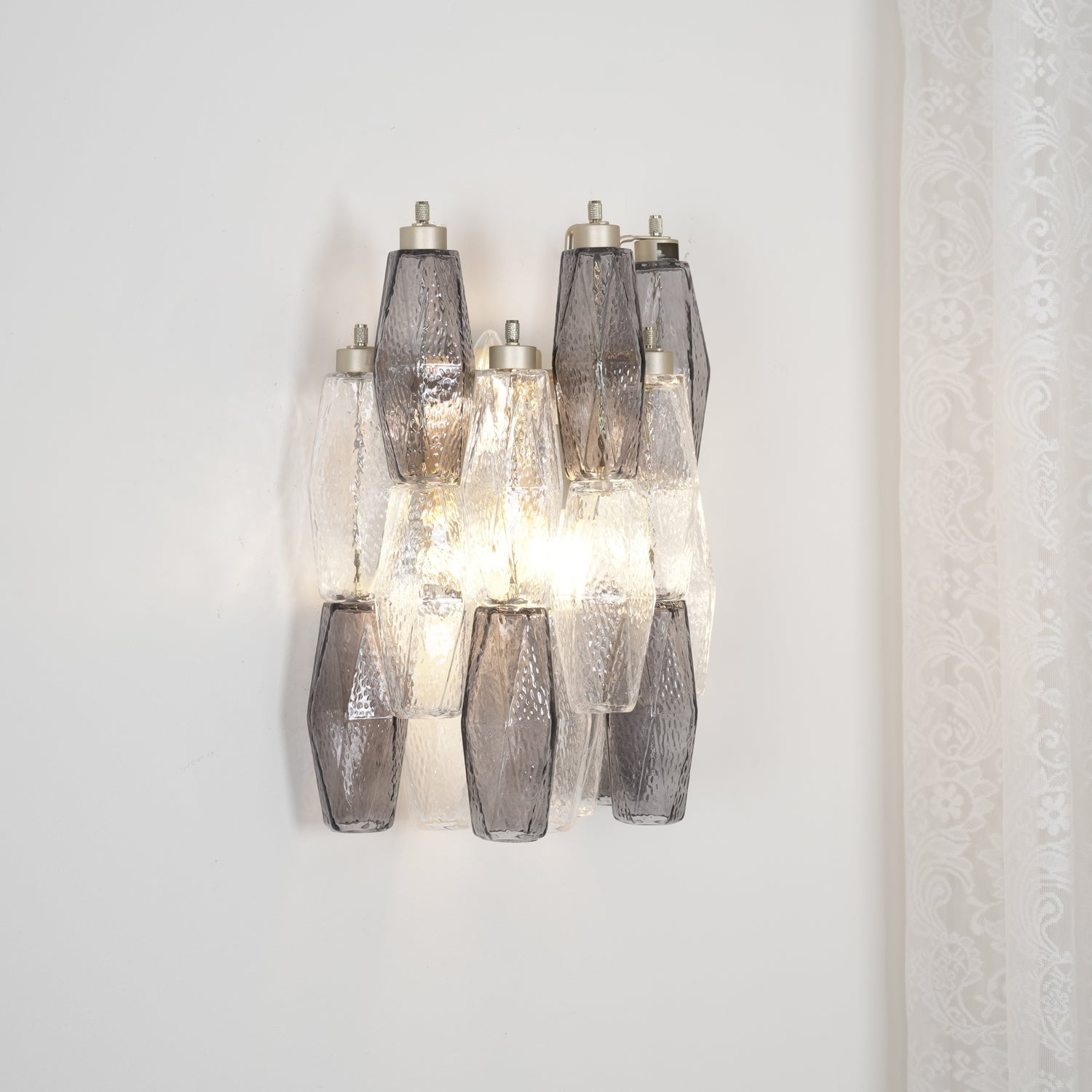Aurora Wall Lamp Rhombus Glass Tiered - Letslighting
