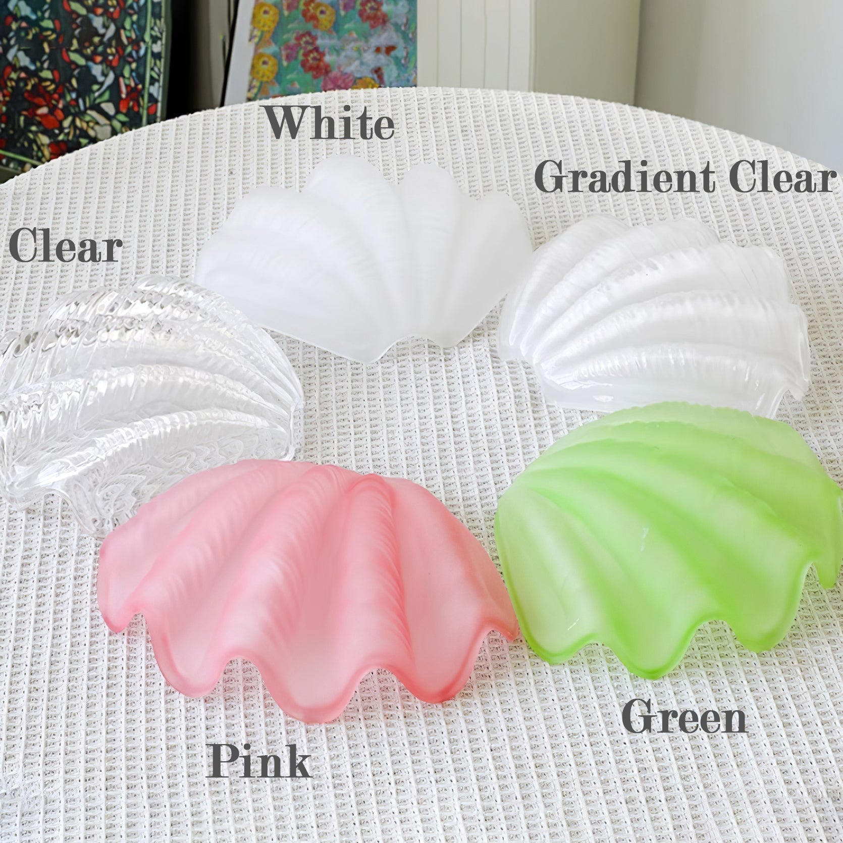 Lampe Pendante Coquille Murano Rose avec Barre Laiton Baroque Flair Artistique - Neutralighting