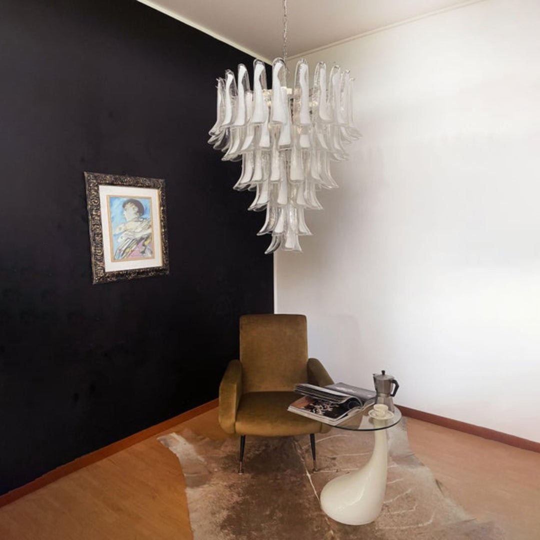 Aurora Chandelier Murano Glass Petals Vintage - Blowlighting