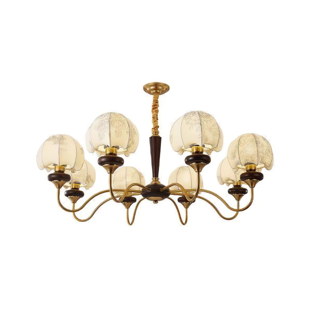 Orchid Vintage Fabric Chandelier - Blowlighting