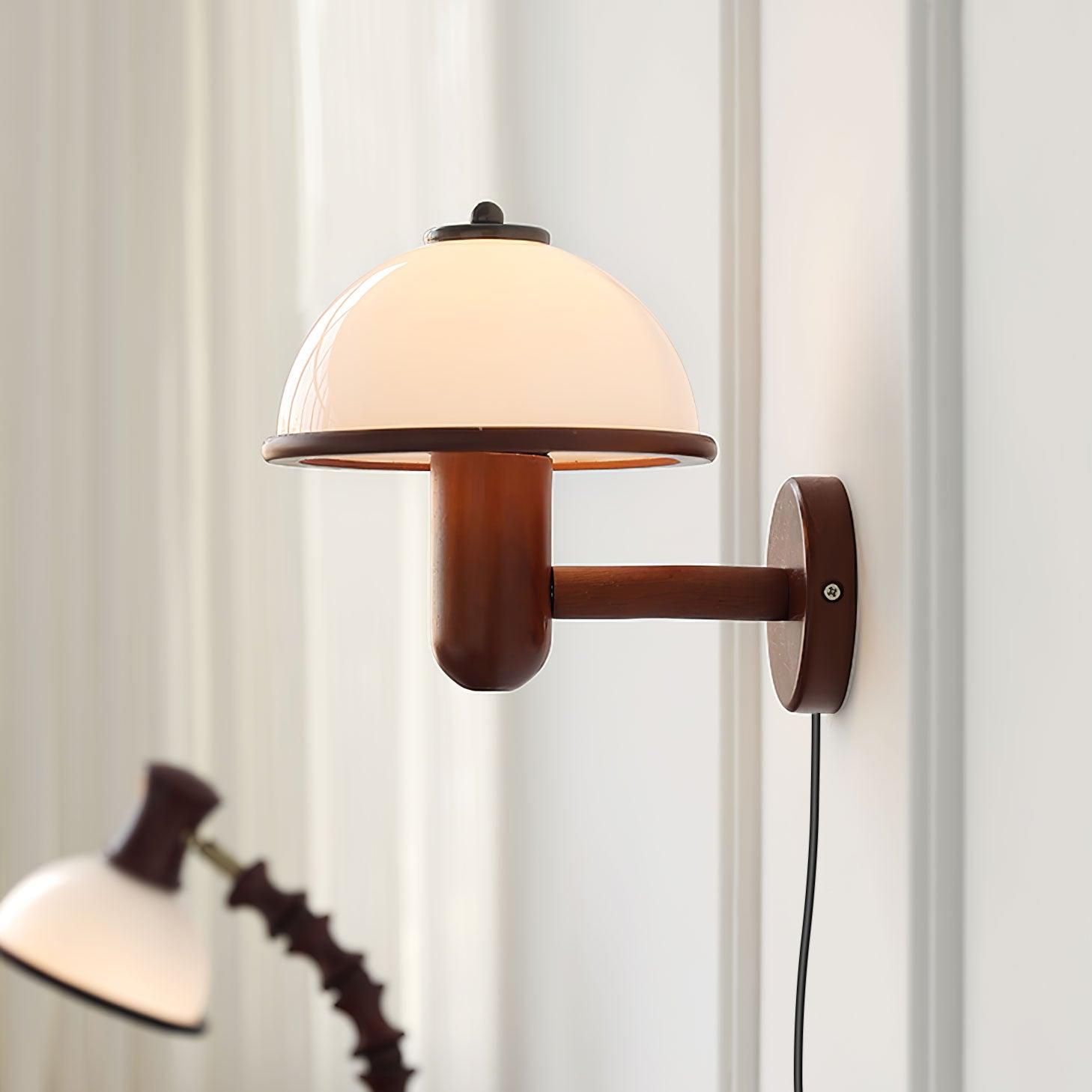 Lustra Applique Murale Champignon Bois de Chêne - Neutralighting