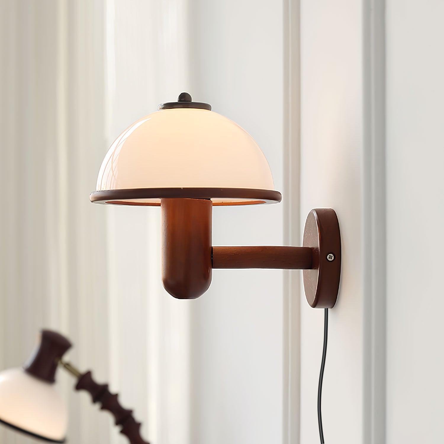 Lustra Applique Murale Champignon Bois de Chêne - Neutralighting