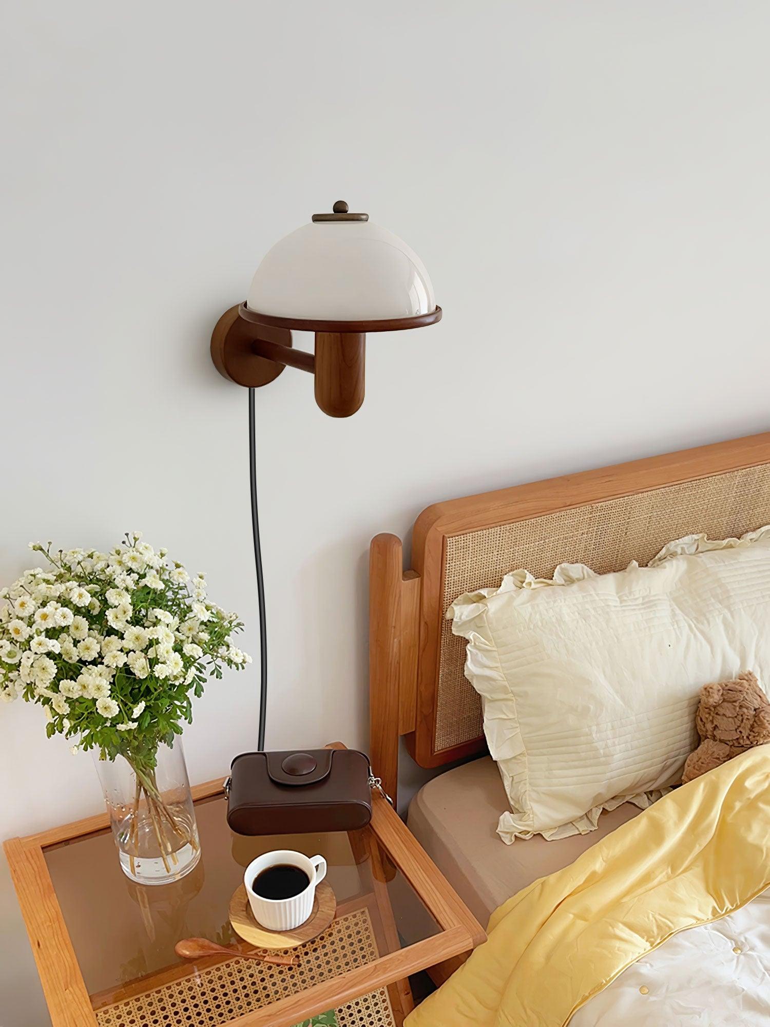 Lustra Applique Murale Champignon Bois de Chêne - Neutralighting