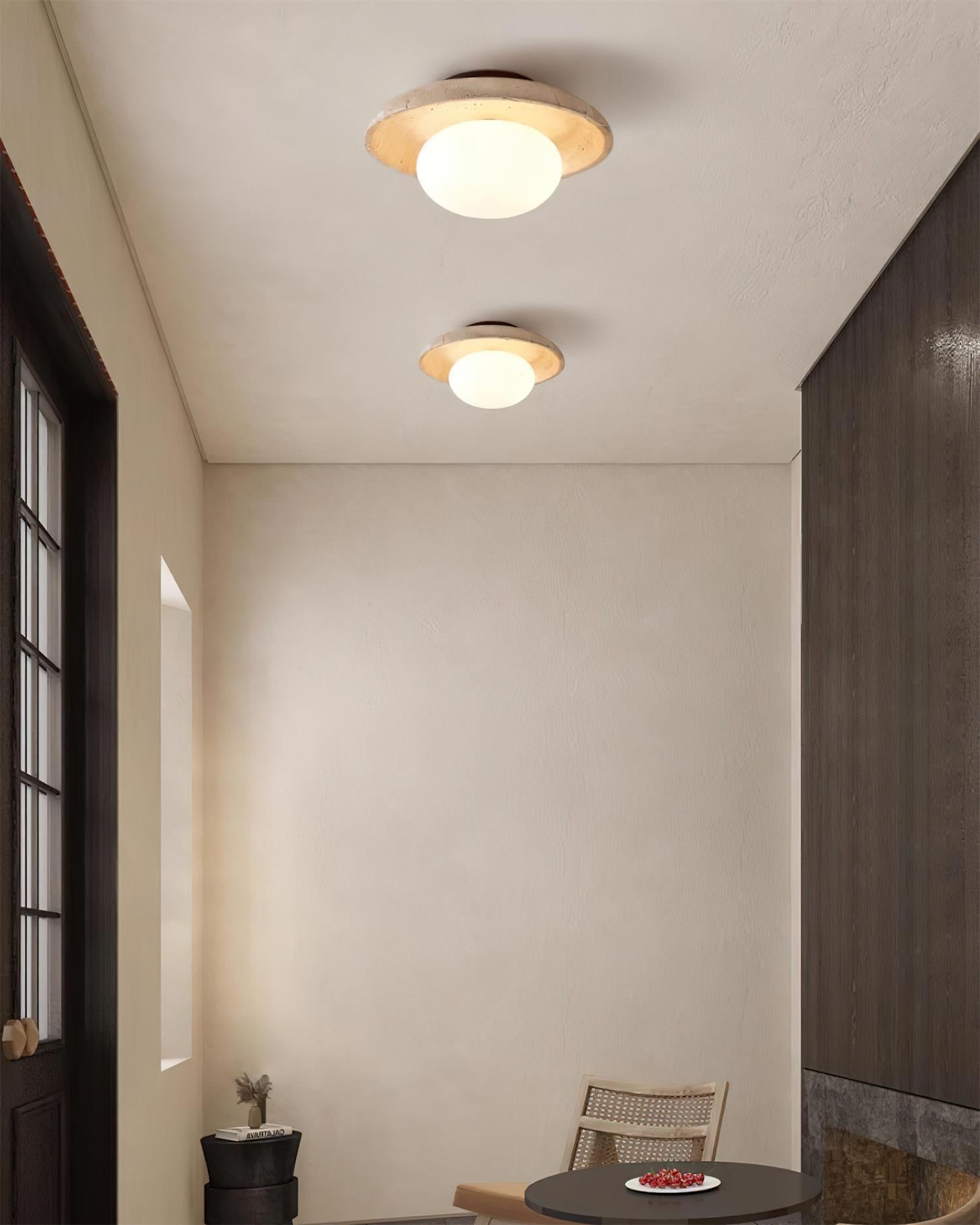 Mylie Plafonnier Minimaliste en Travertin - Neutralighting