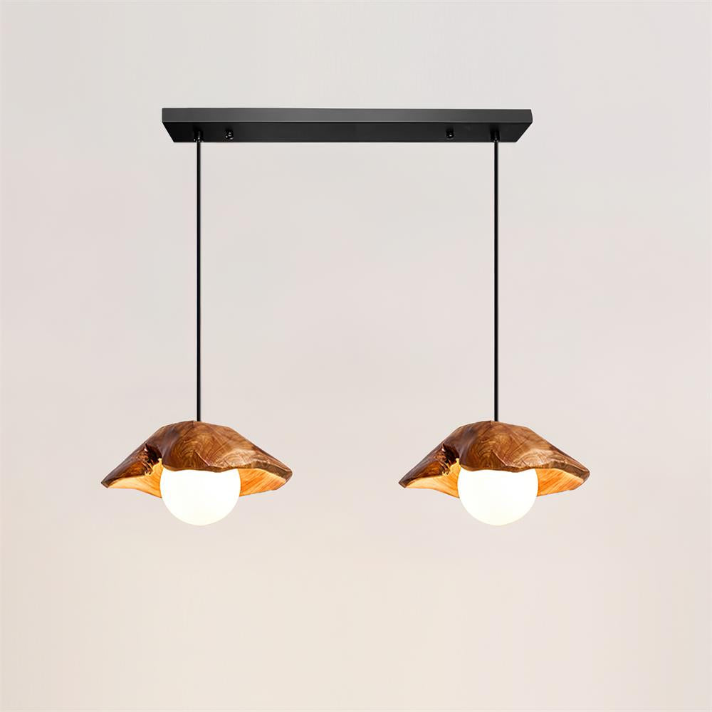 Myrtle Pendant Light Wood Glass - Letslighting