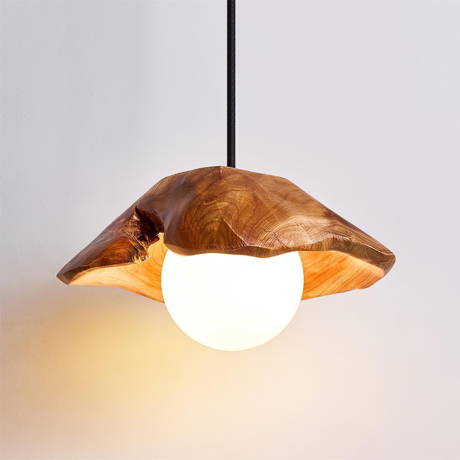 Myrtle Pendant Light Wood Glass - Letslighting