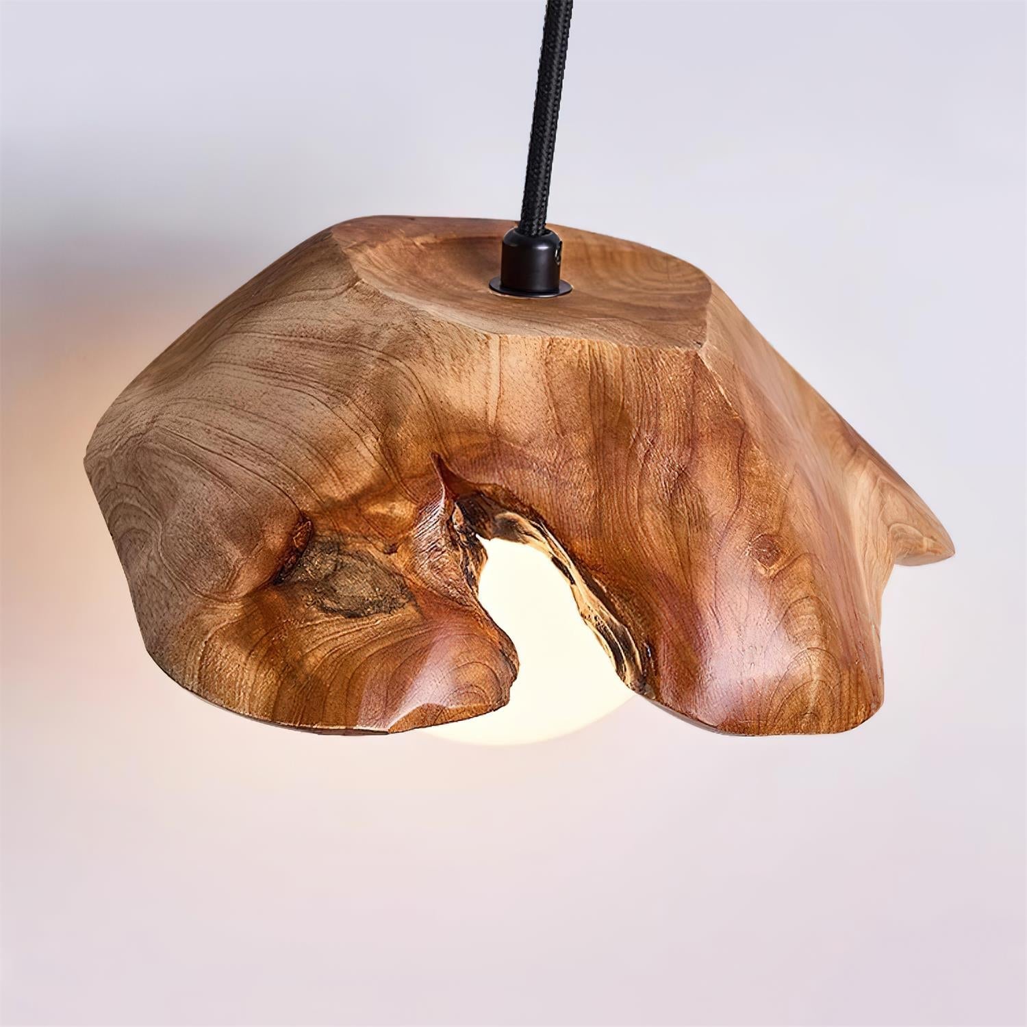 Myrtle Pendant Light Wood Glass - Letslighting