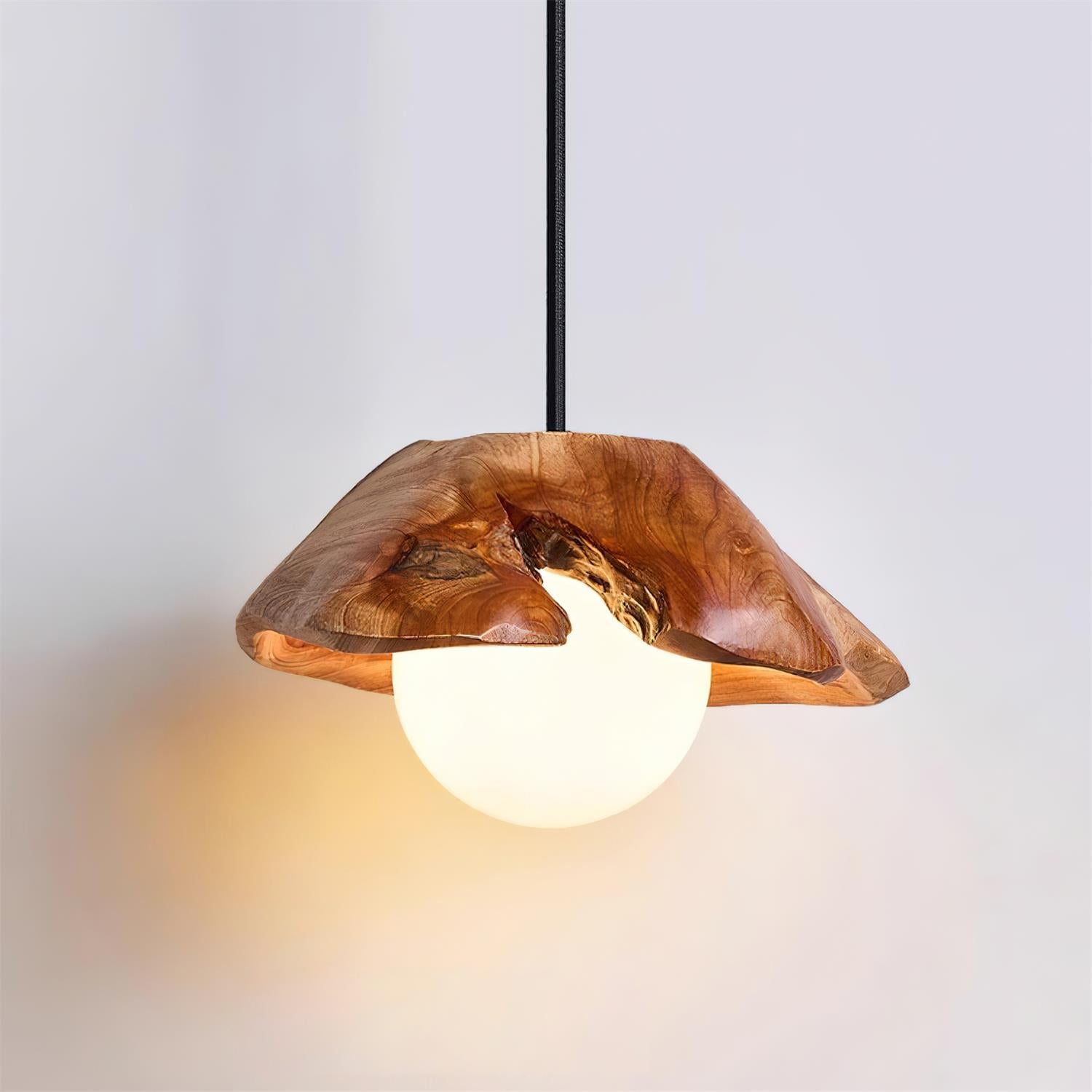 Myrtle Pendant Light Wood Glass - Letslighting