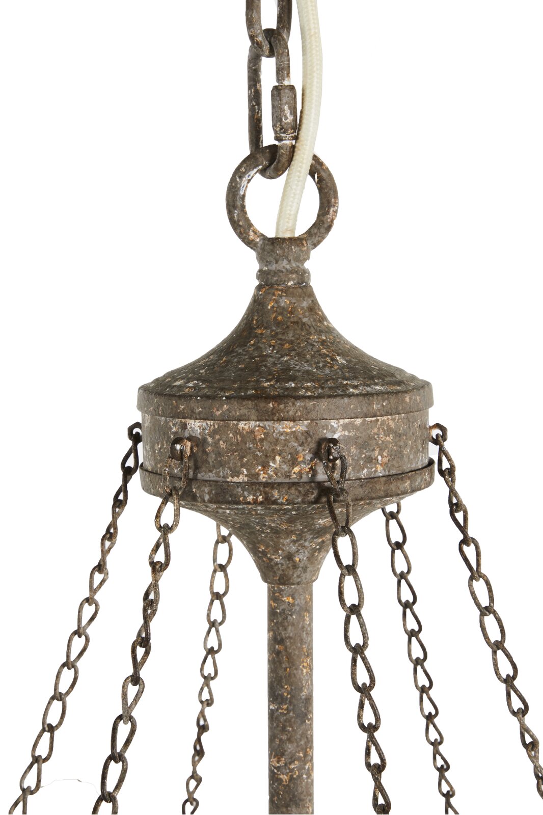 Eurnoros Vintage Industrial Wooden Metal Chandelier - Lamp Copper