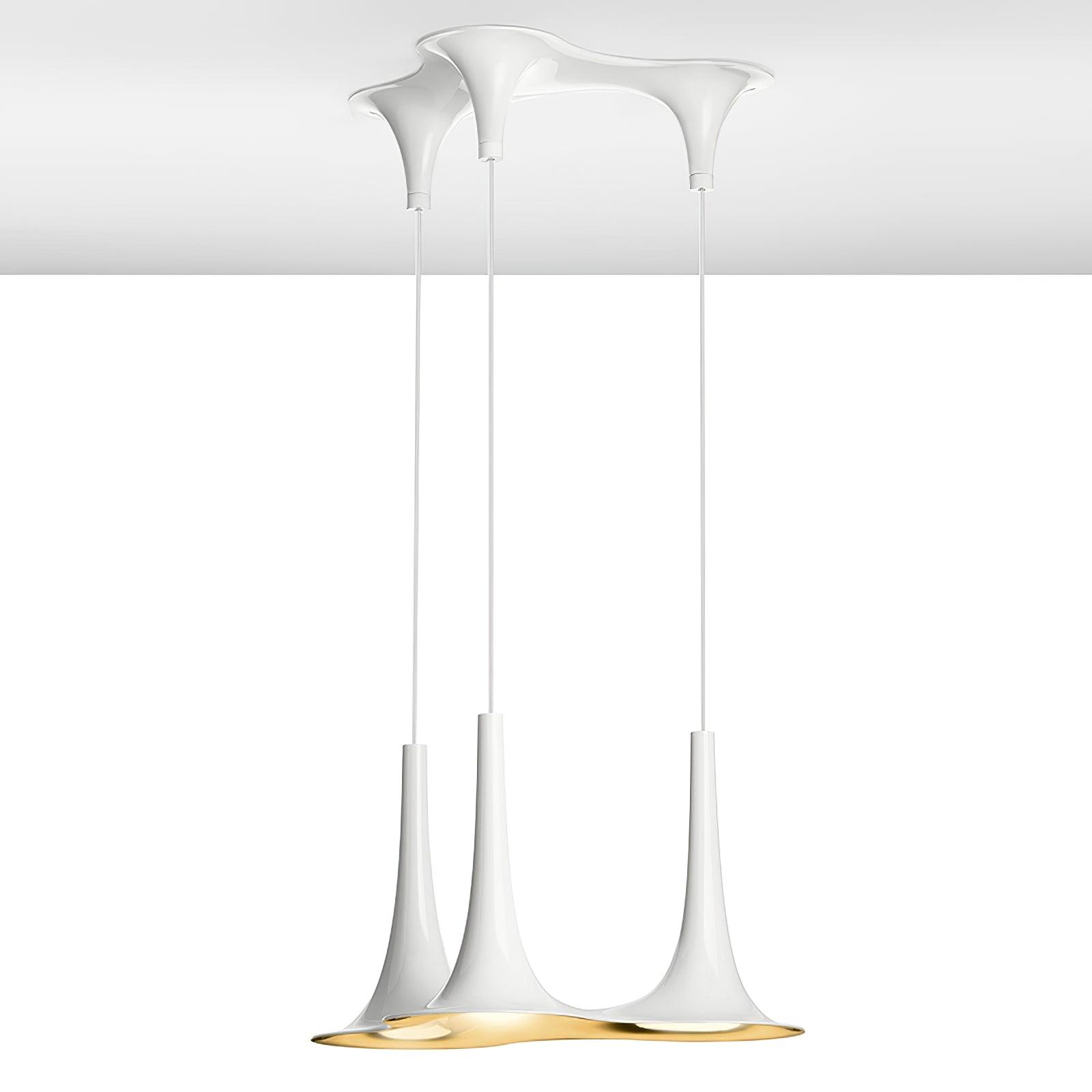 Solara Lampe suspendue en acrylique en forme de trompette contemporaine - Neutralighting