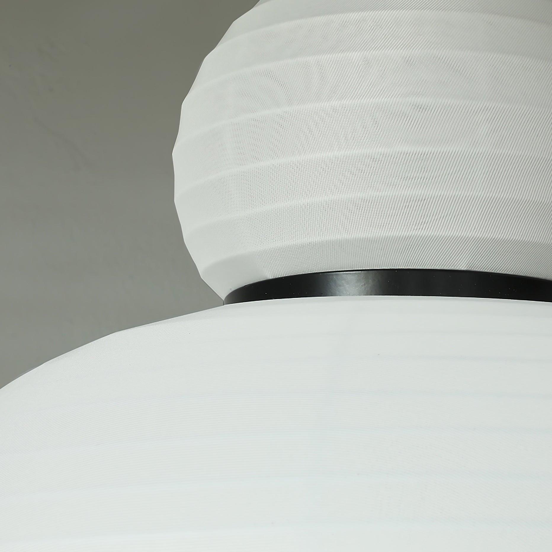 Lampe Pendante Abat-jour en Tissu Blanc Câble Noir Lueur Ambiante Douce - Neutralighting