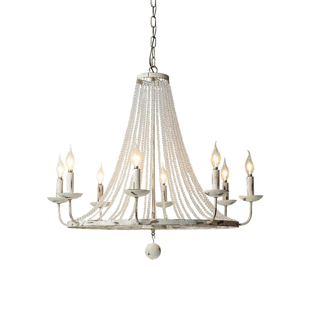 Coloros Vintage Industrial White Metal Chandelier - Lamp Copper