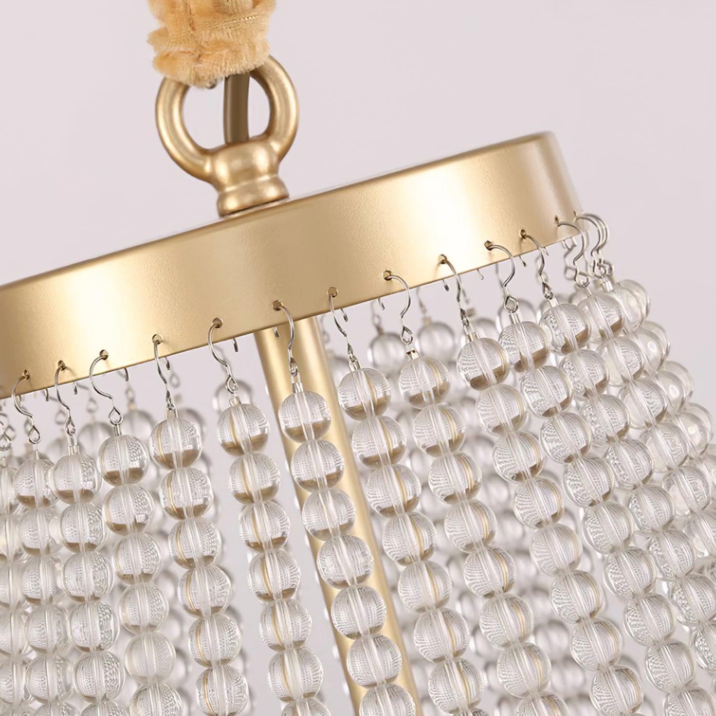 Naples Lustre Perles de Cristal Rustique Blanc Gris Royal - Neutralighting