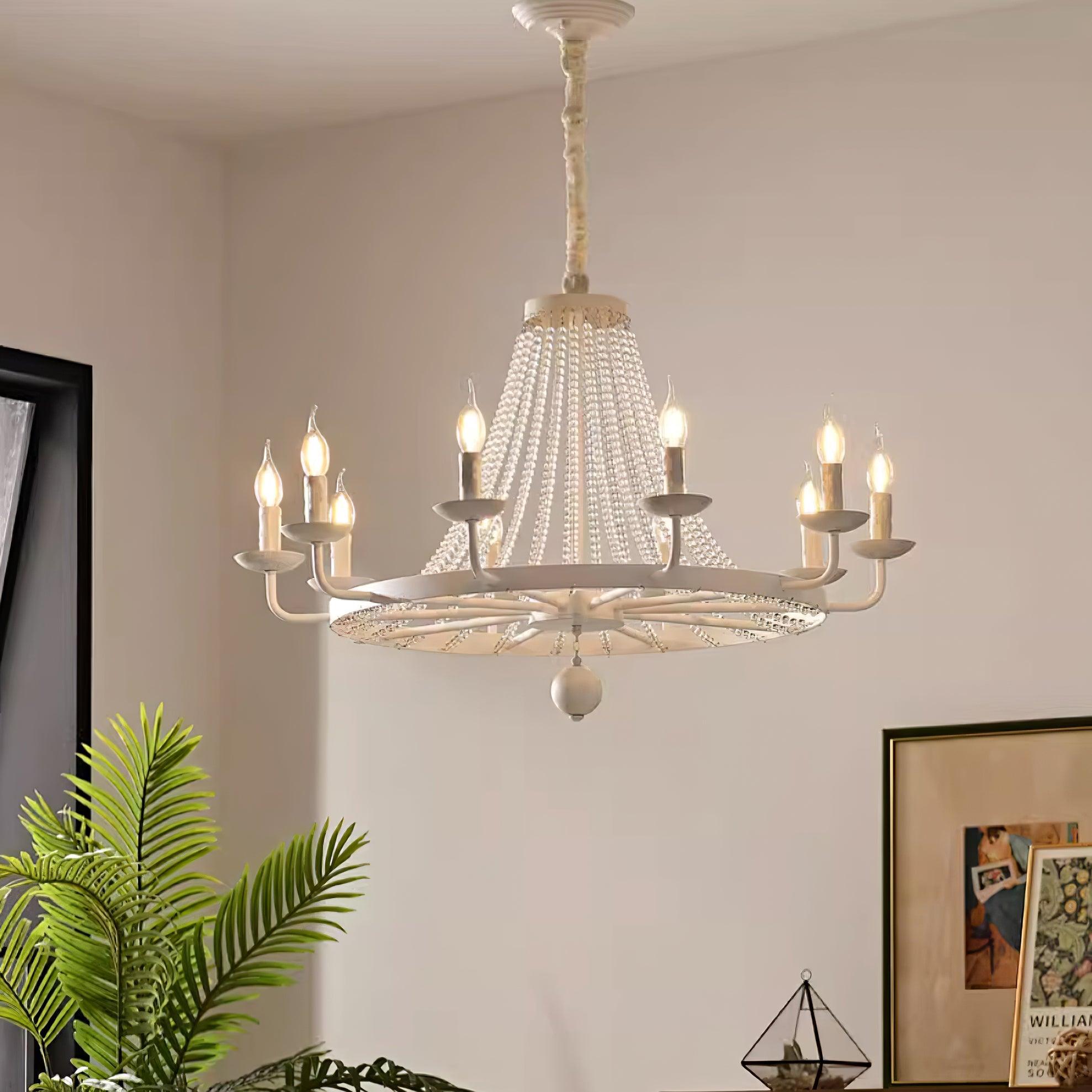 Naples Lustre Crystal Fer Rustique Moderne - Neutralighting