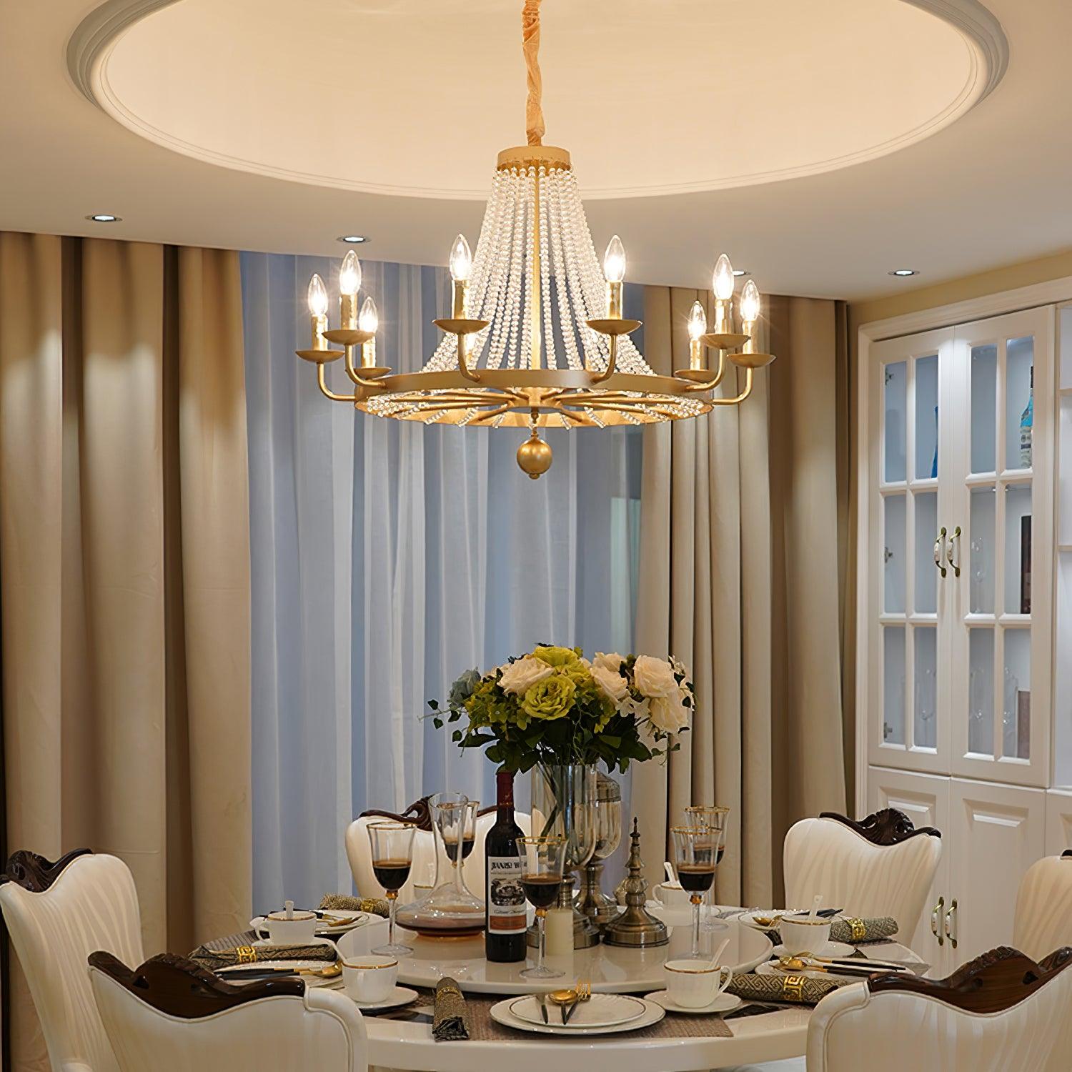 Naples Lustre Crystal Fer Rustique Moderne - Neutralighting