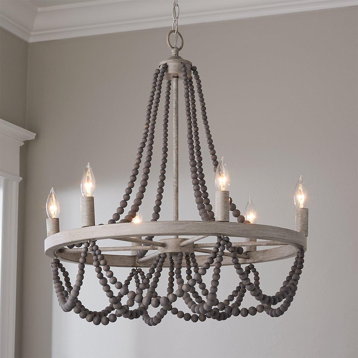 Alshaan Vintage Industrial Wooden Metal Chandelier - Lamp Copper
