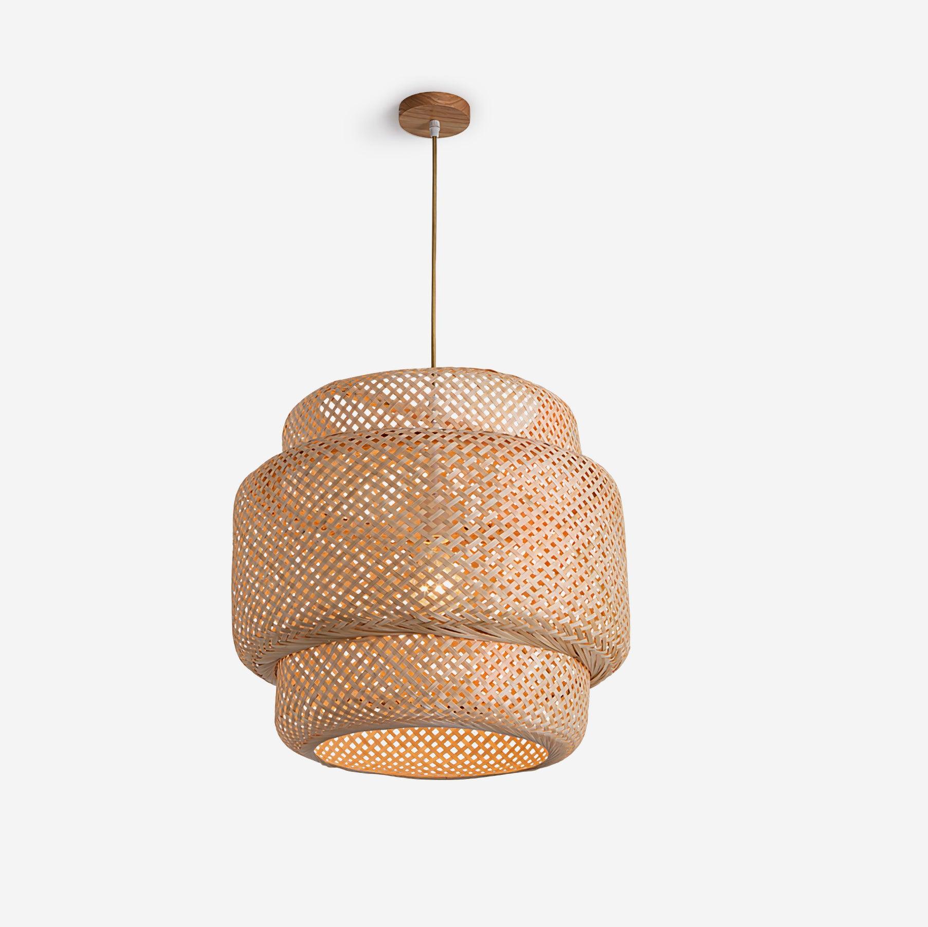 Kora Suspension Bambou Tissé Organique - Neutralighting