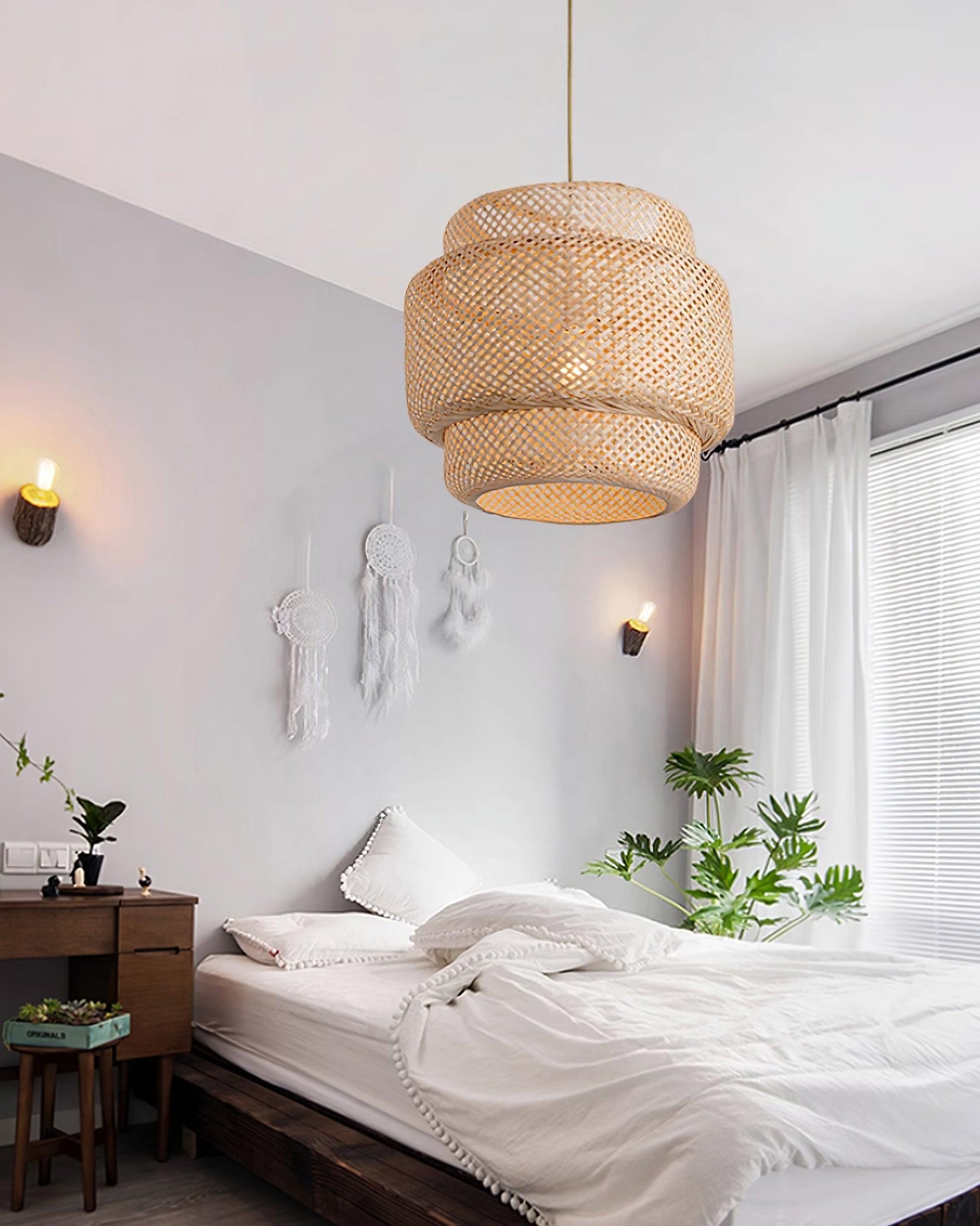 Kora Suspension Bambou Tissé Organique - Neutralighting