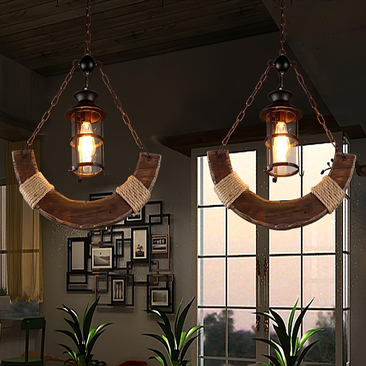 Aurzorir Vintage Wood Chandelier - Letslighting