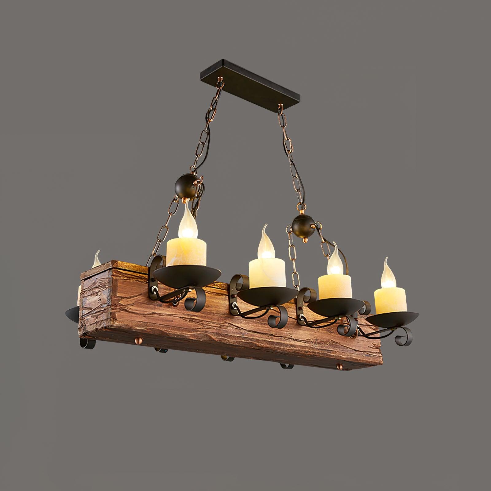 Aurzorir Vintage Wood Chandelier - Letslighting
