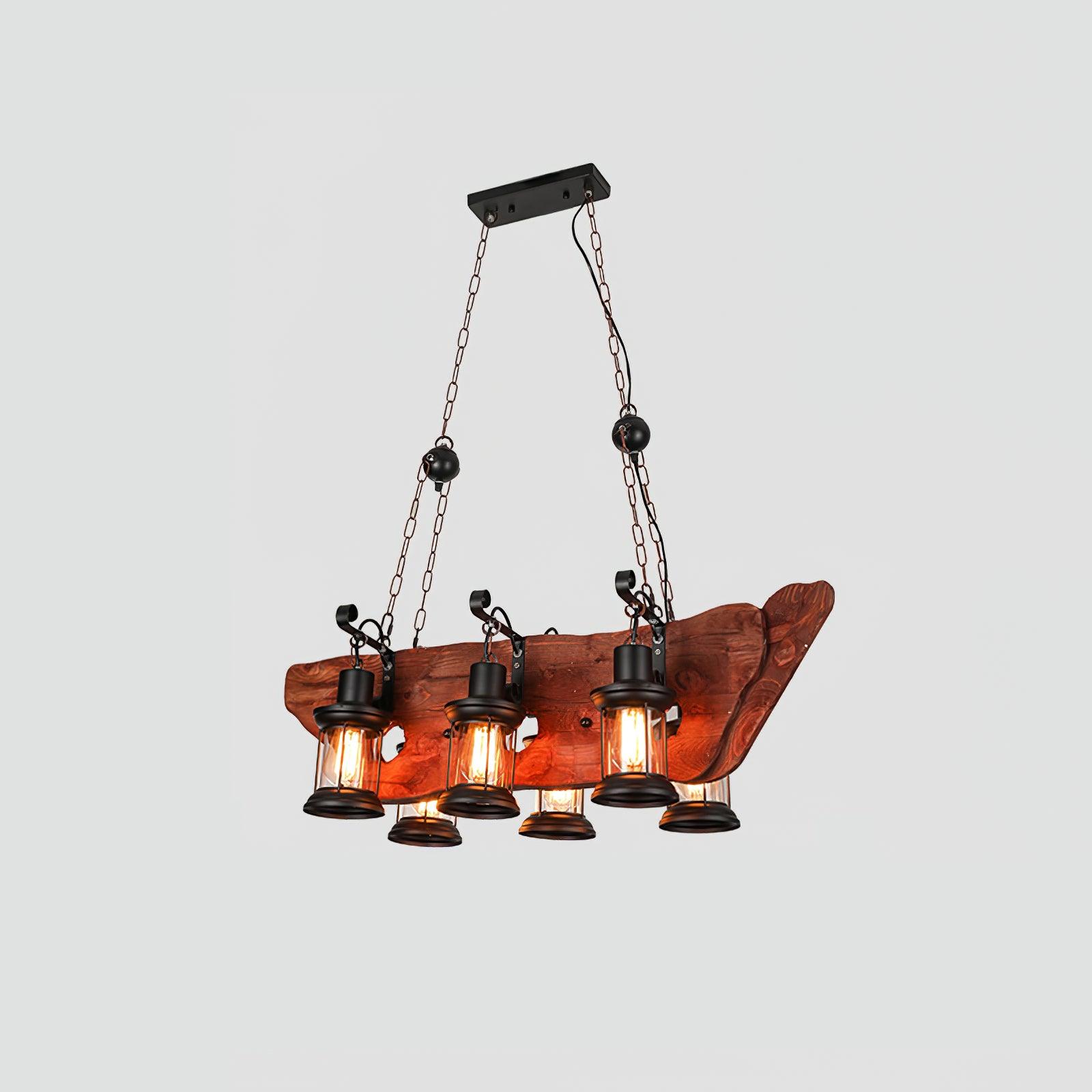 Aurzorir Vintage Wood Chandelier - Letslighting
