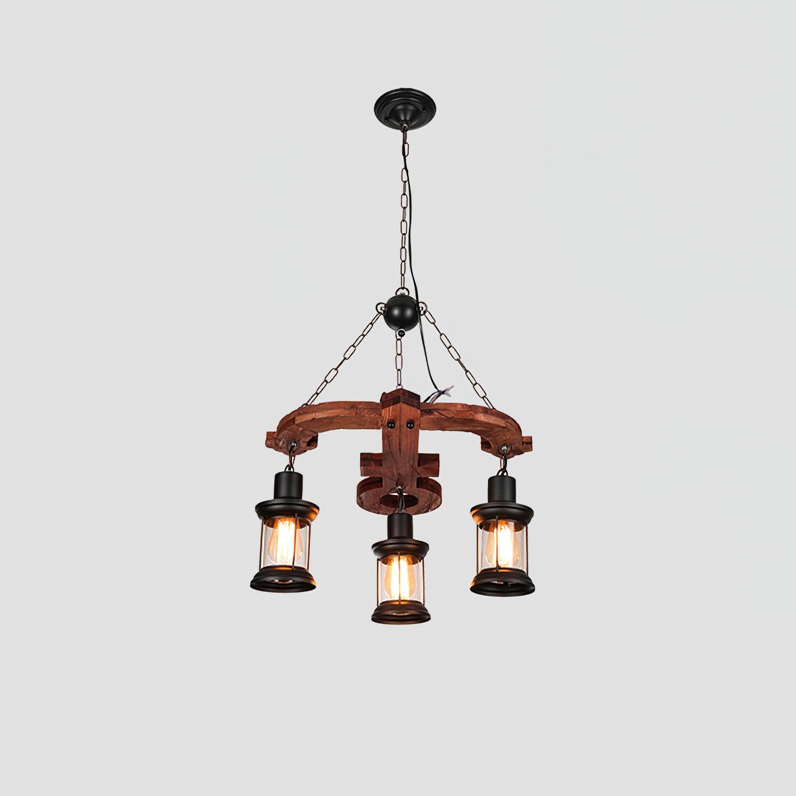 Aurzorir Vintage Wood Chandelier - Letslighting